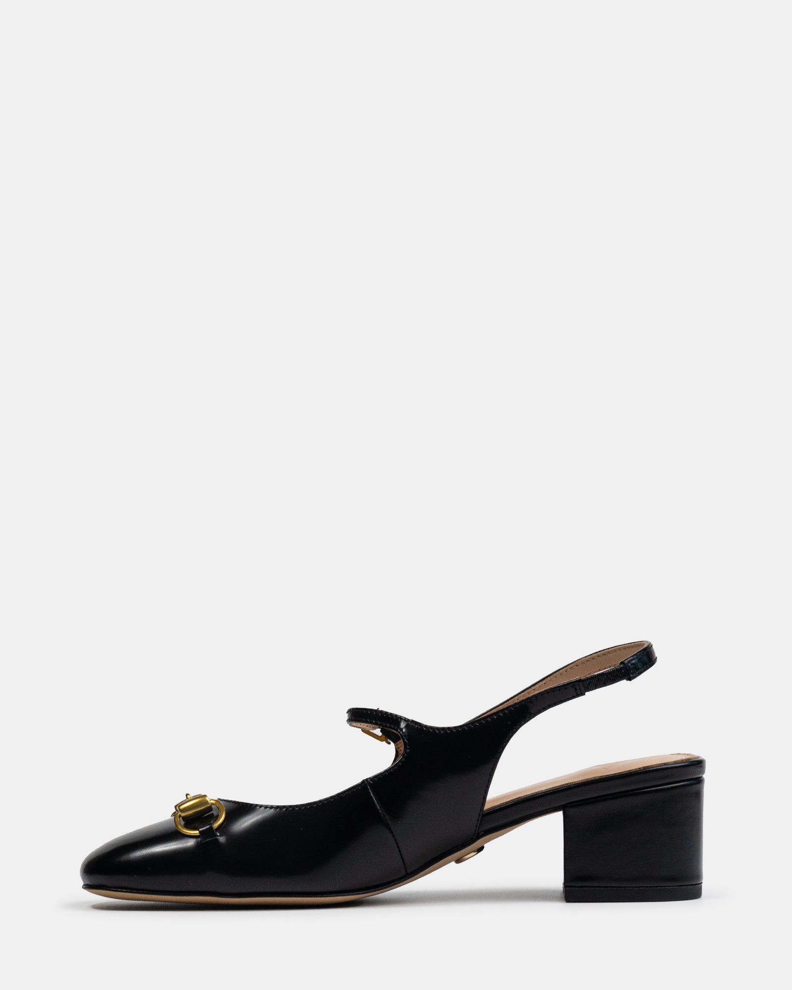 Nora Black Patent Leather Slingback