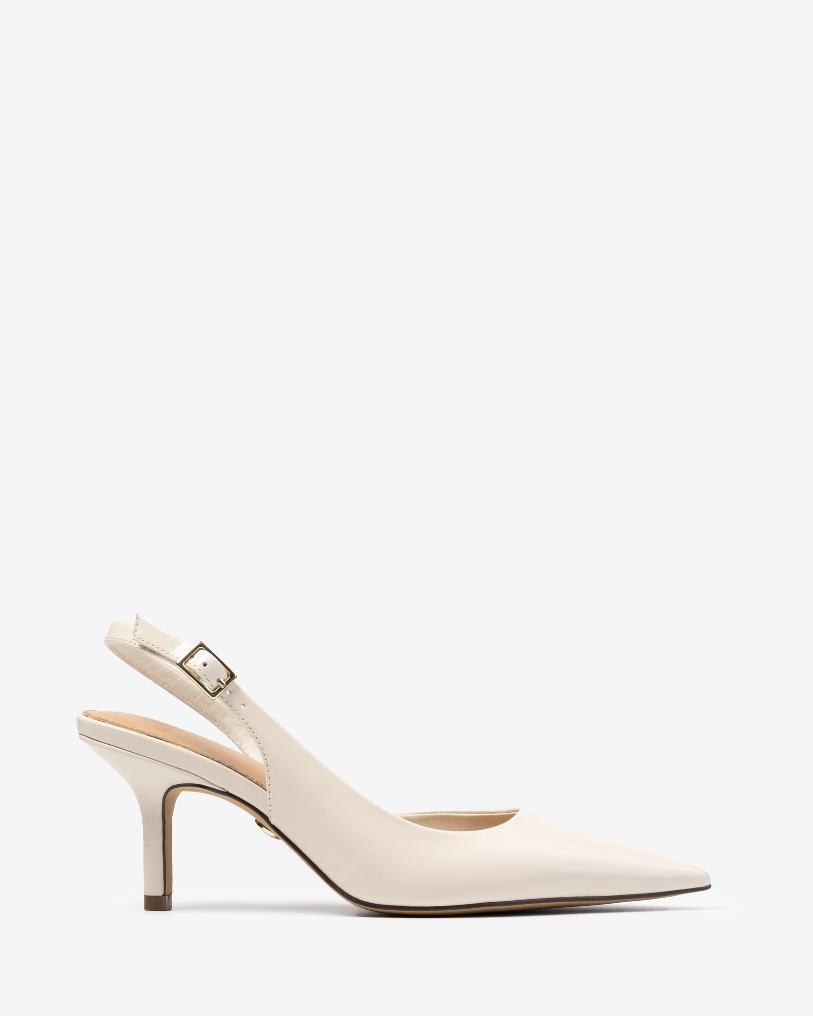 Livy Vintage Ivory Leather Slingback