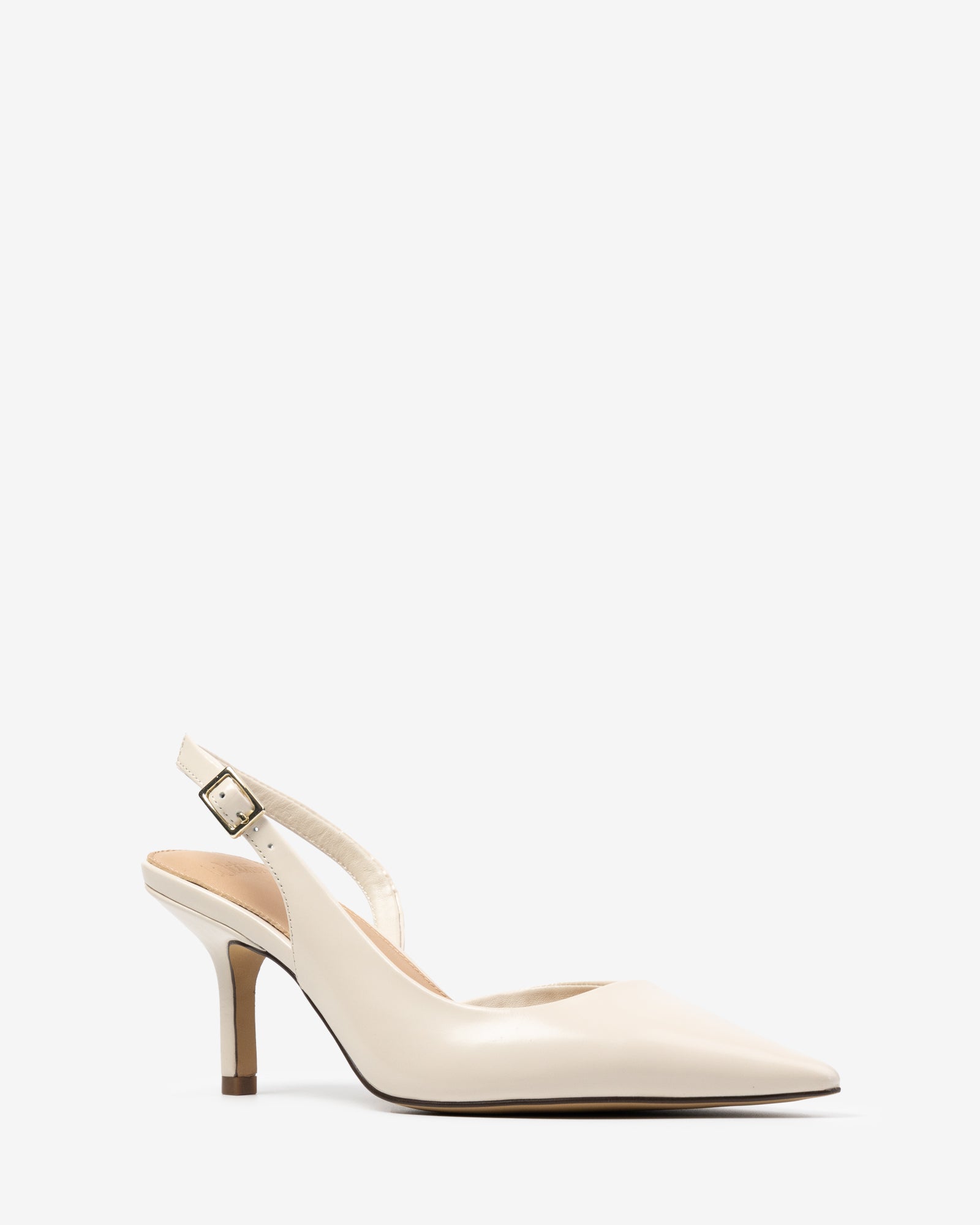 Livy Vintage Ivory Leather Slingback