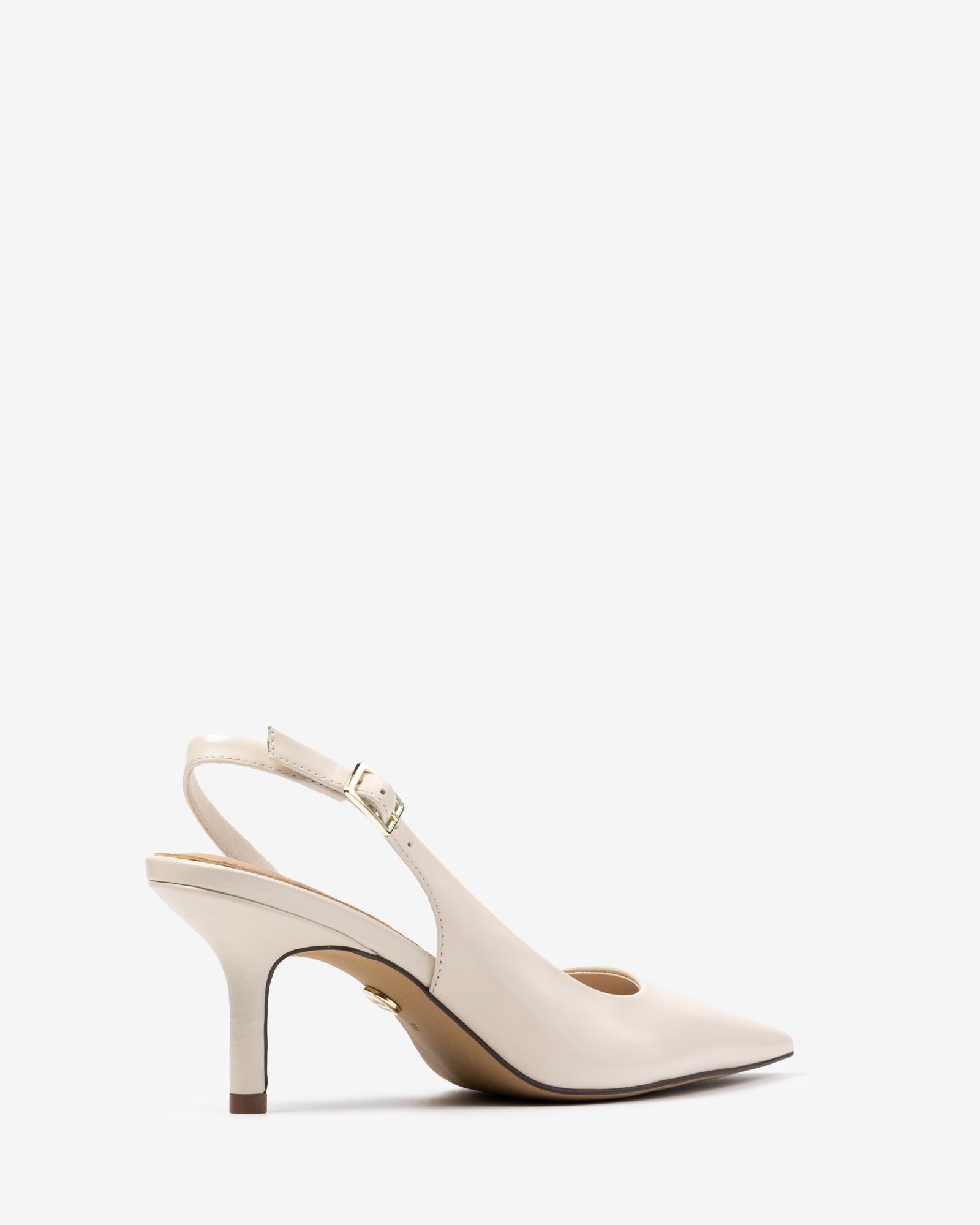 Livy Vintage Ivory Leather Slingback