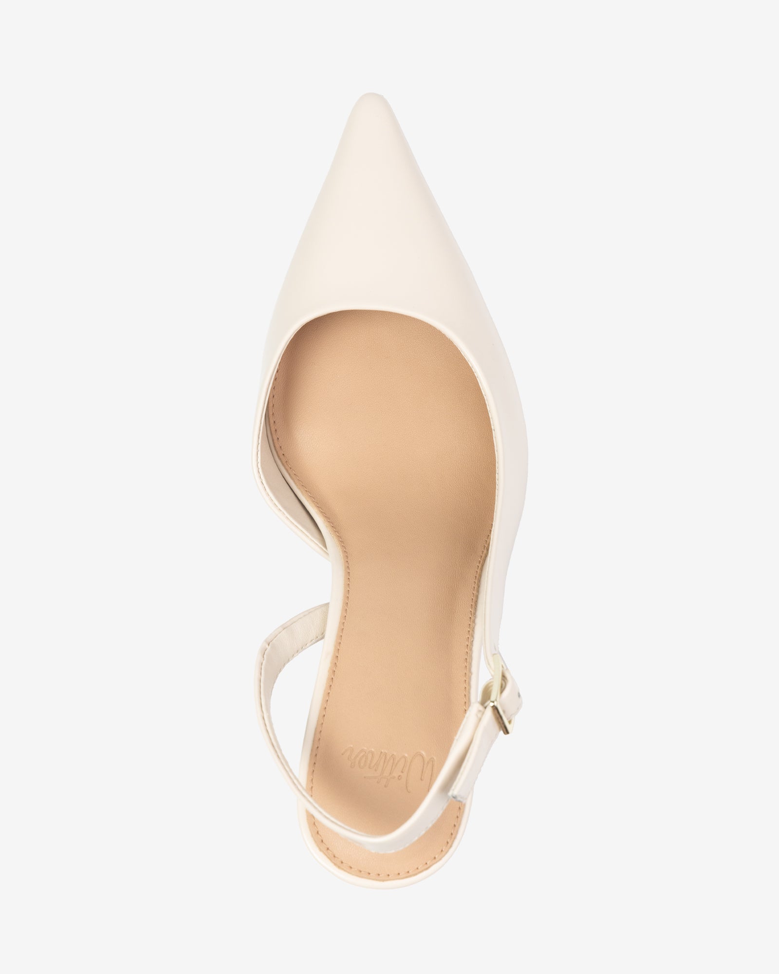 Livy Vintage Ivory Leather Slingback