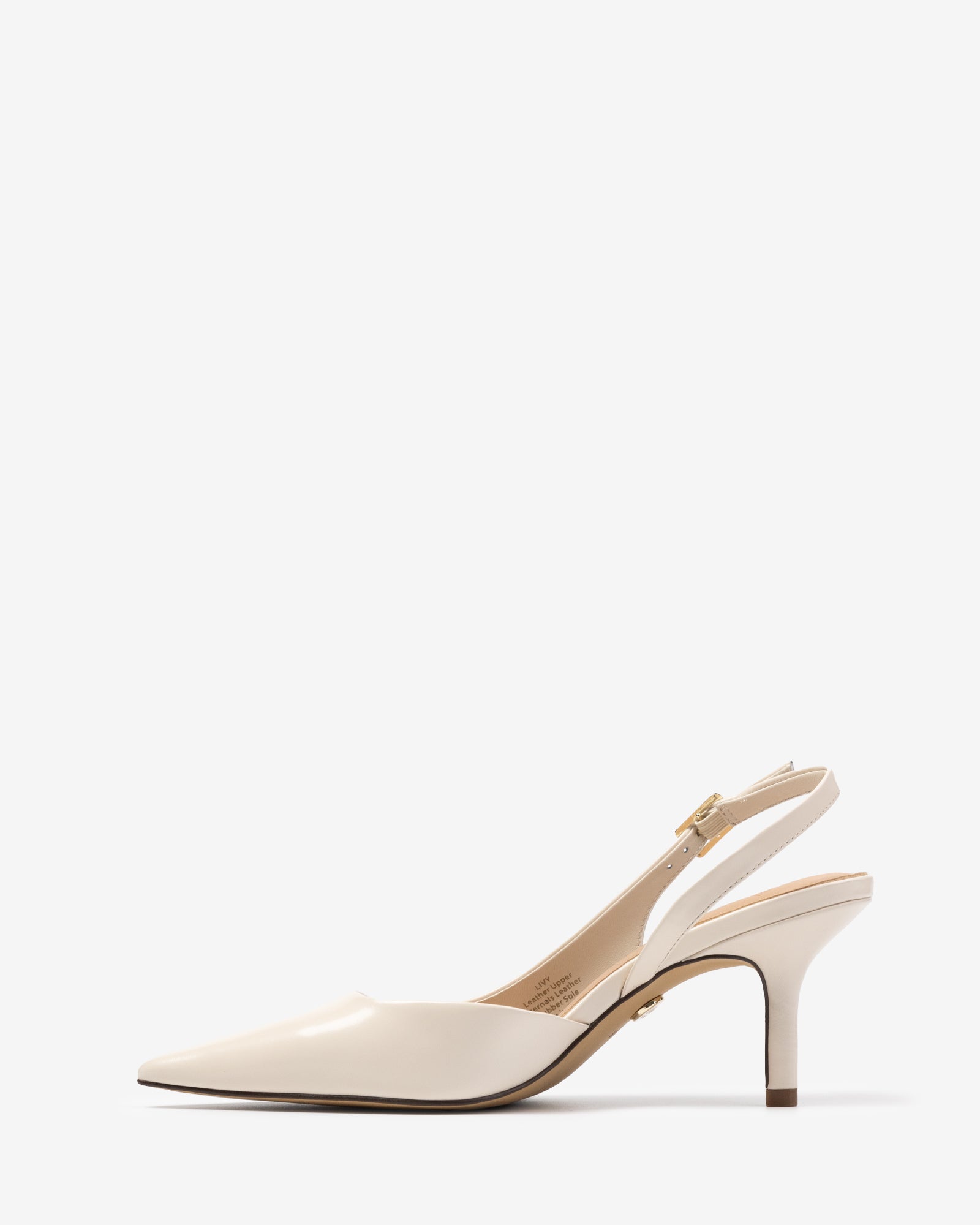 Livy Vintage Ivory Leather Slingback
