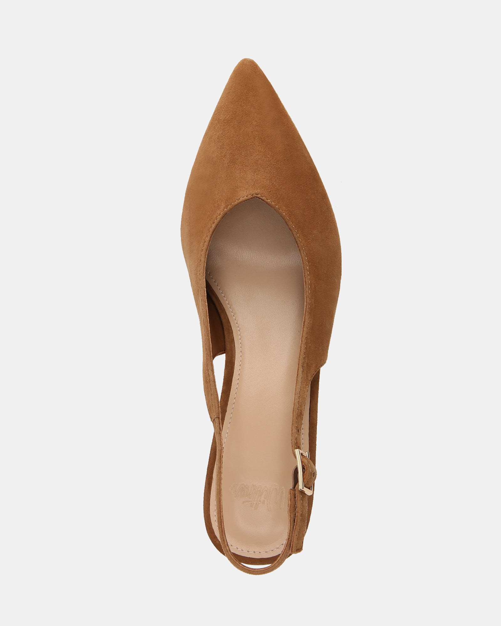 Fatima Nutmeg Suede Leather Slingback