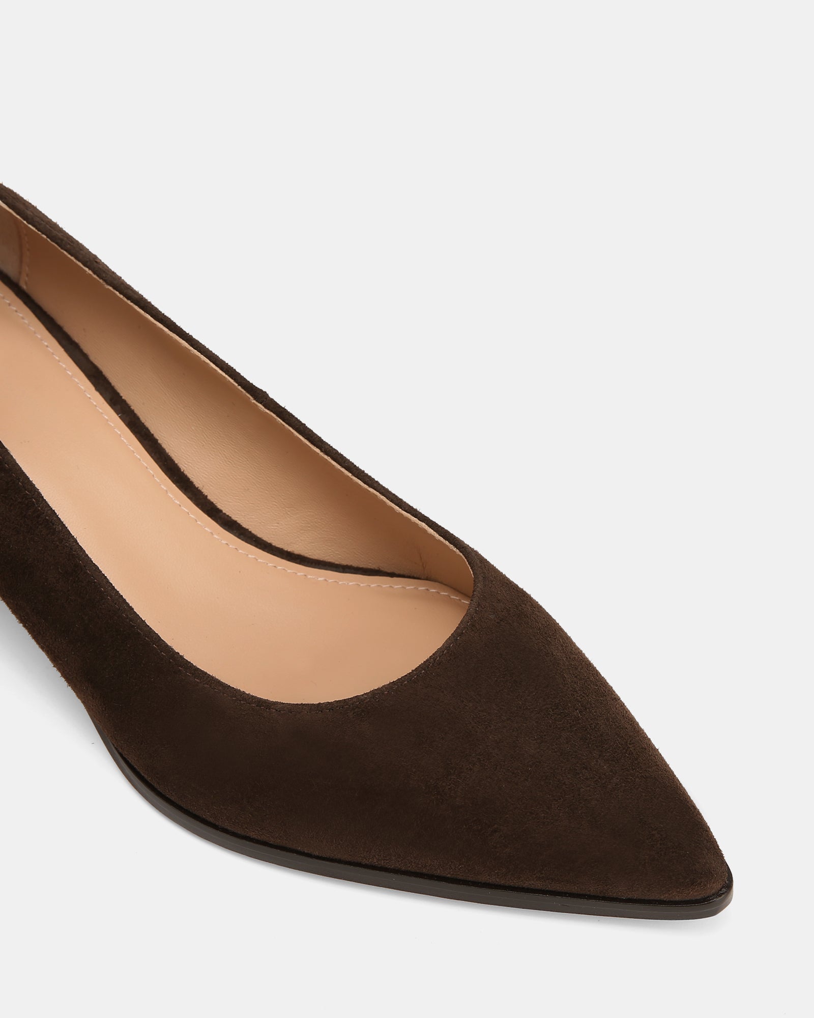 Fae Espresso Suede Leather Pump