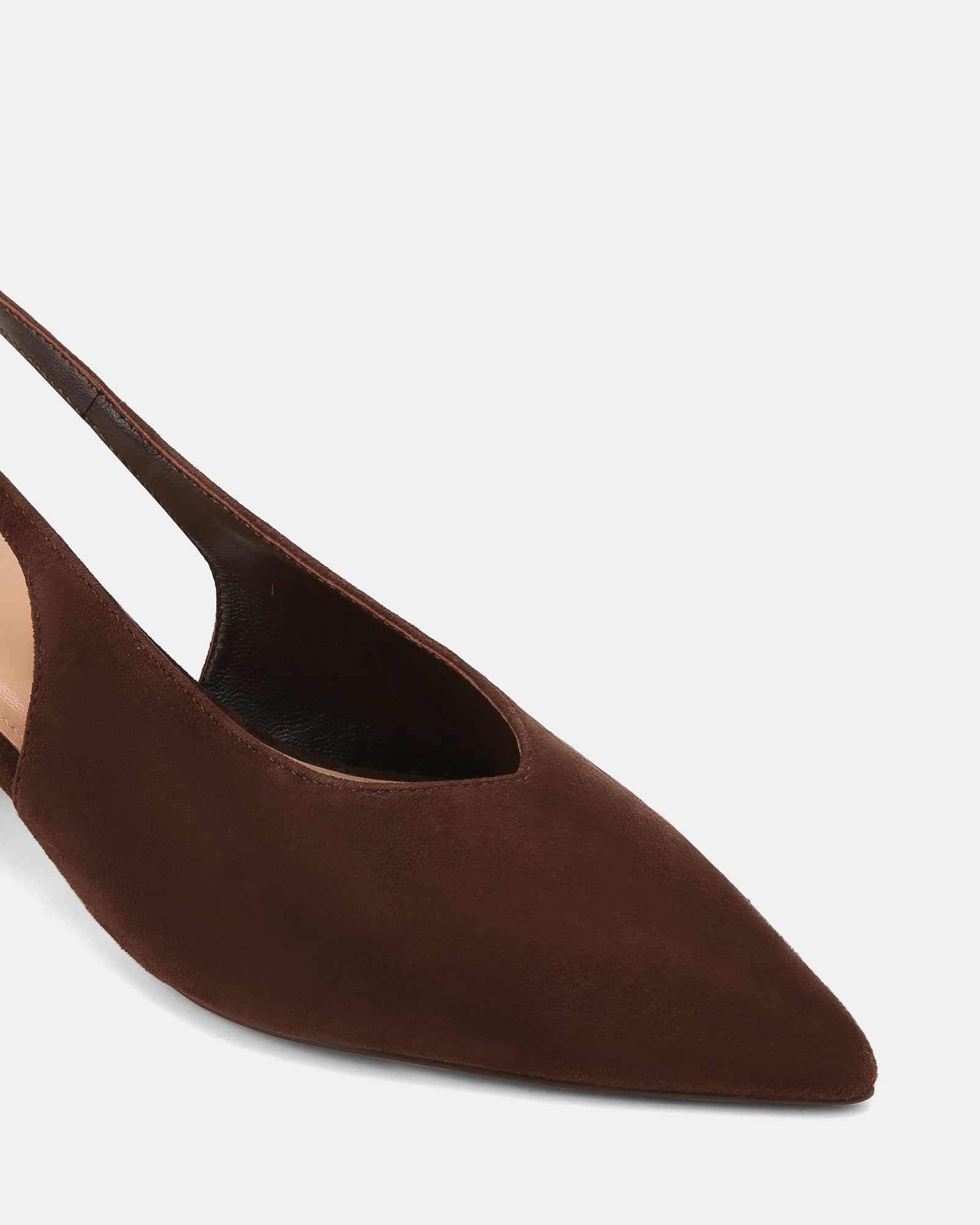 Fatima Chocolate Suede Leather Slingback