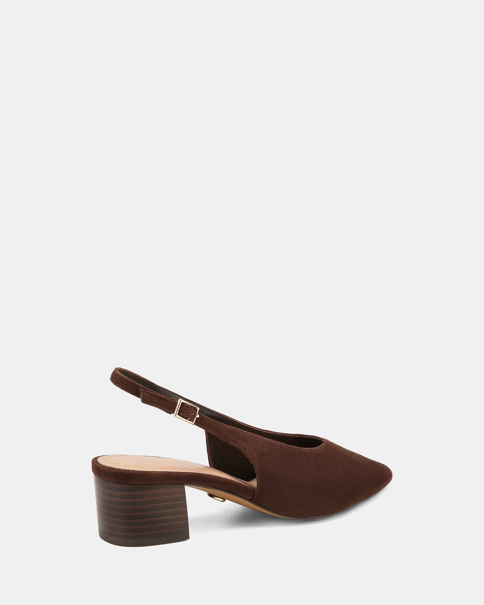 Fatima Chocolate Suede Leather Slingback