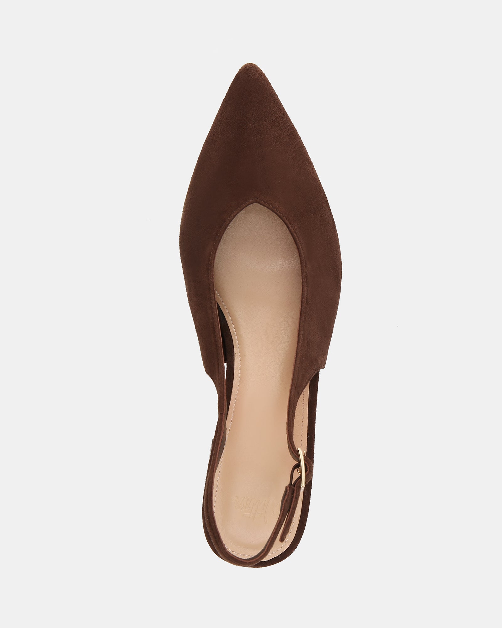 Fatima Chocolate Suede Leather Slingback