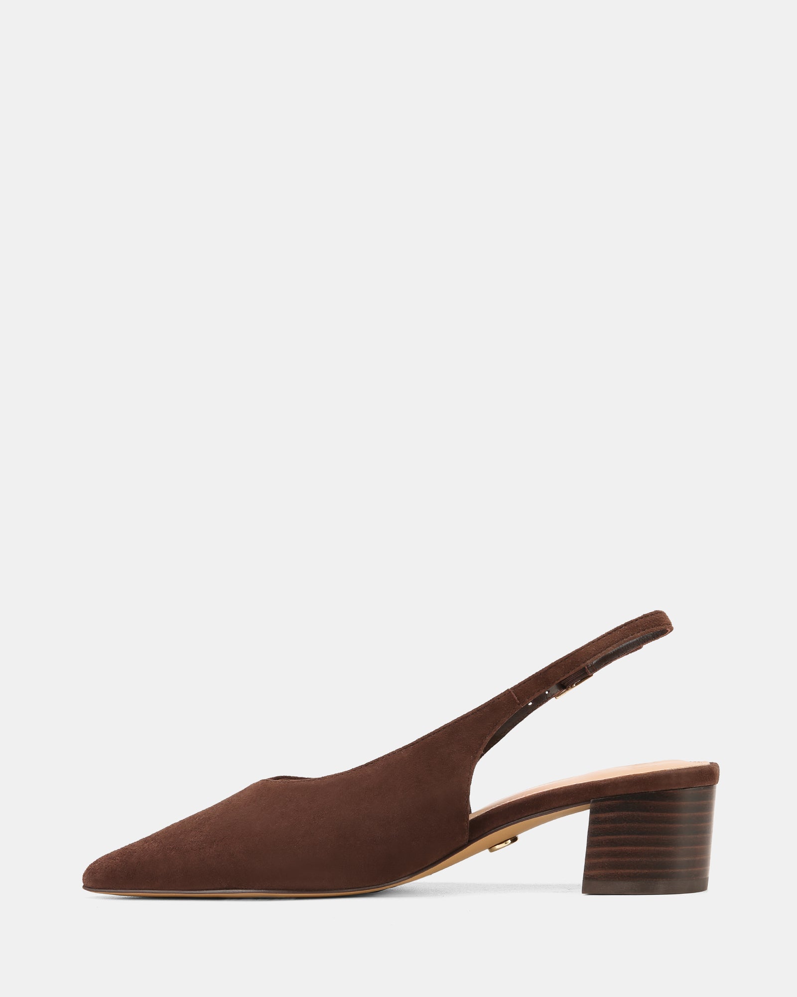 Fatima Chocolate Suede Leather Slingback