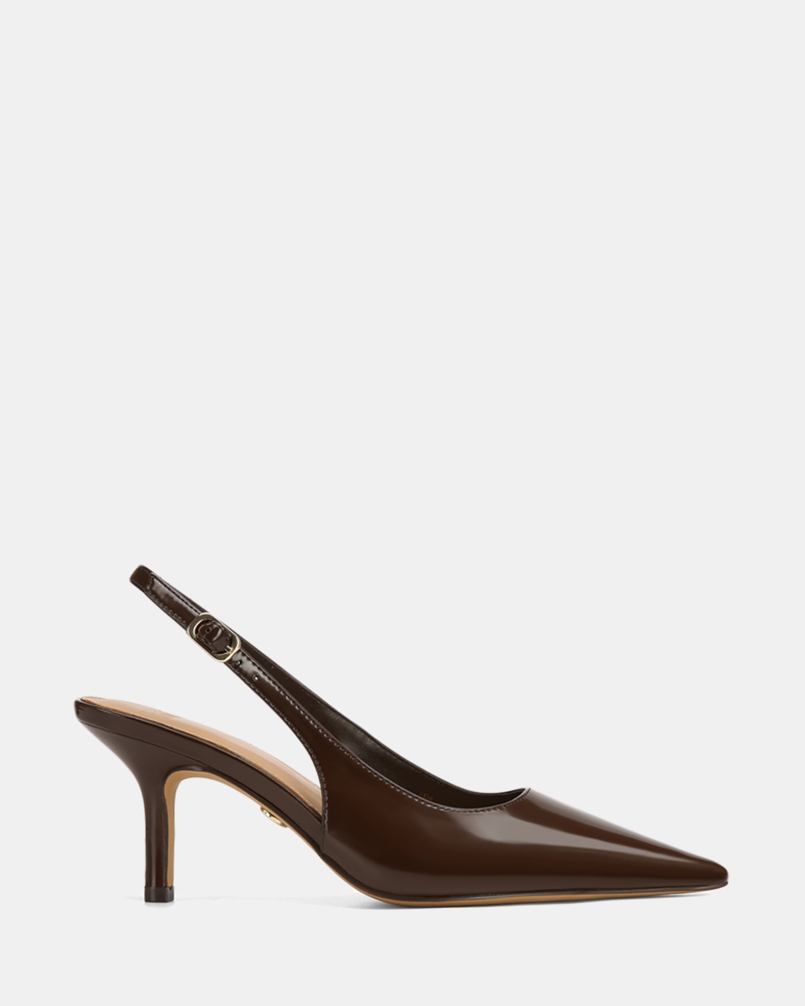 Leia Hot Chocolate Leather Slingback