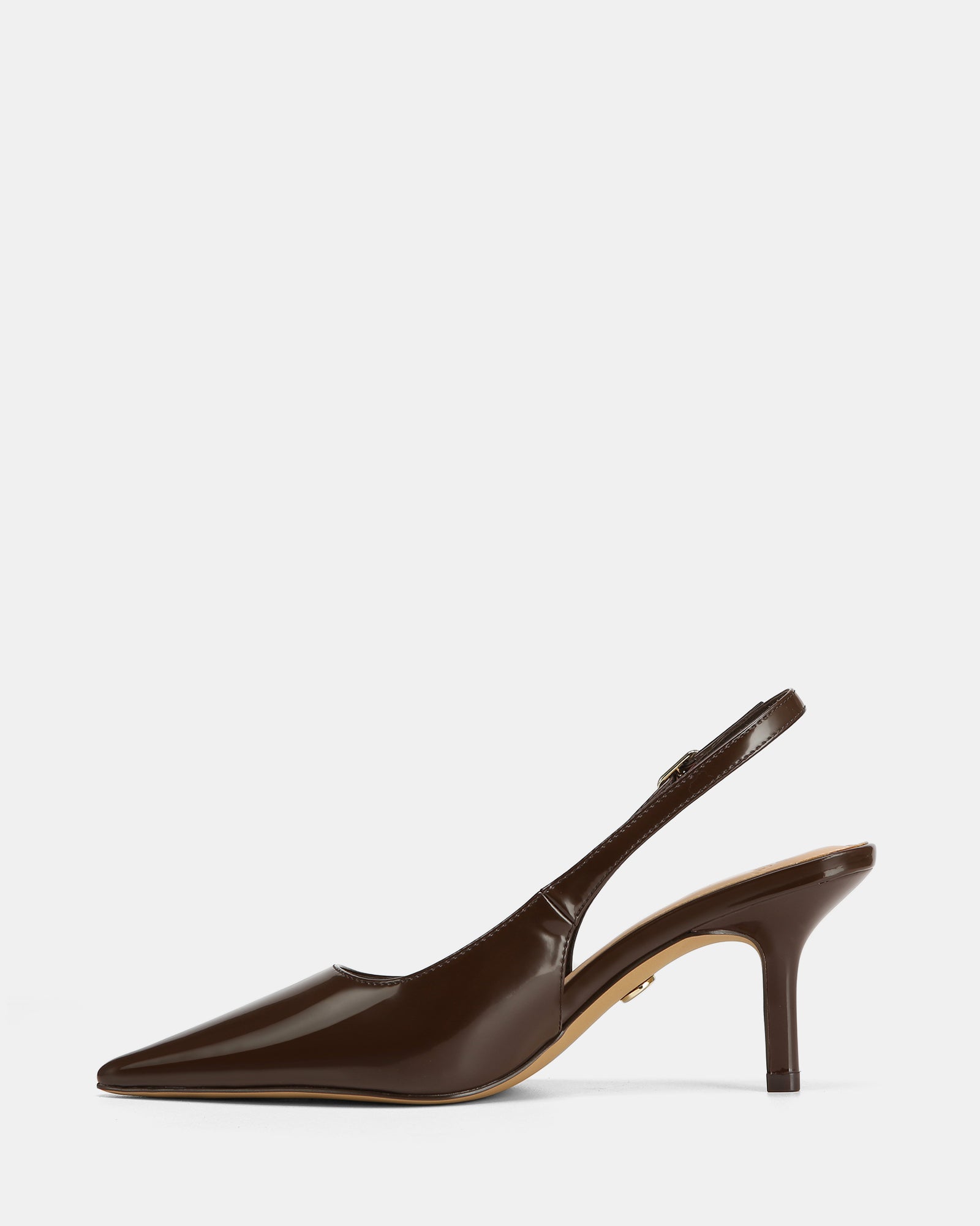 Leia Hot Chocolate Leather Slingback