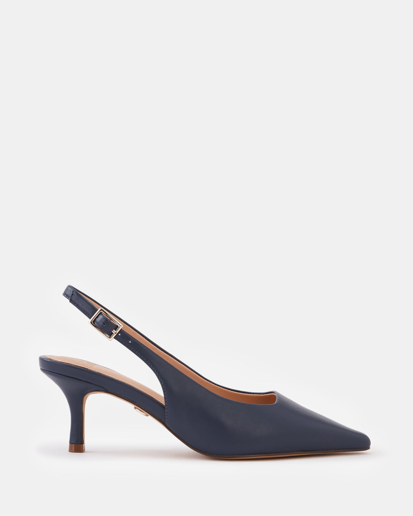Mella Dark Navy Leather Slingback