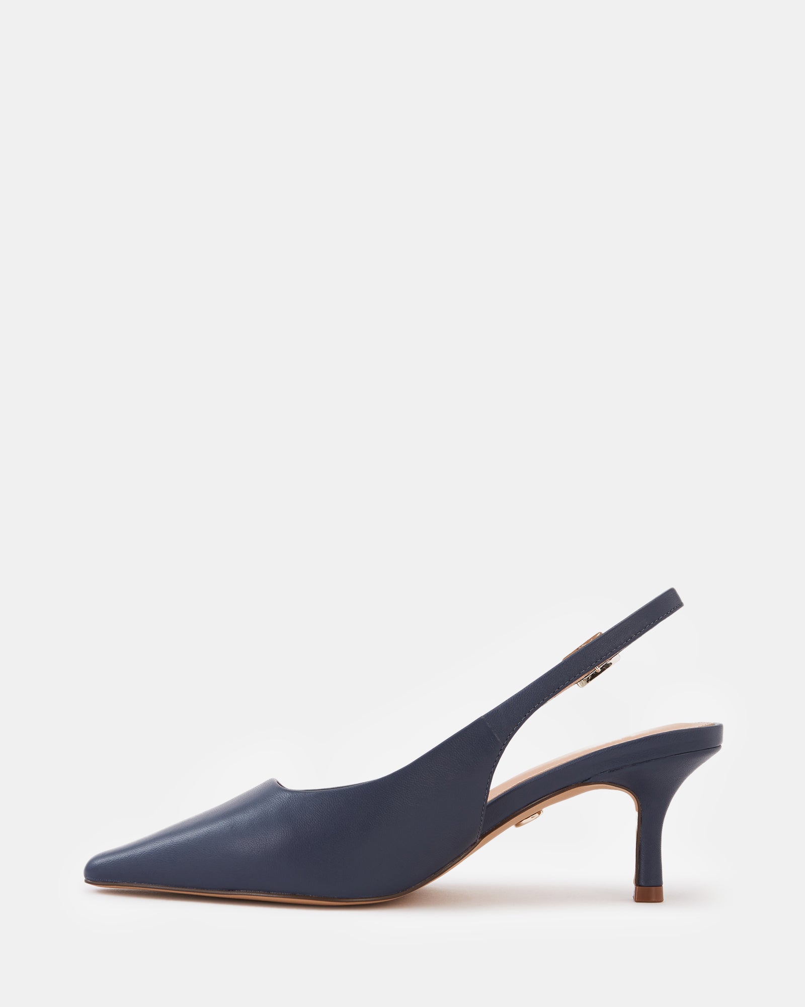 Mella Dark Navy Leather Slingback