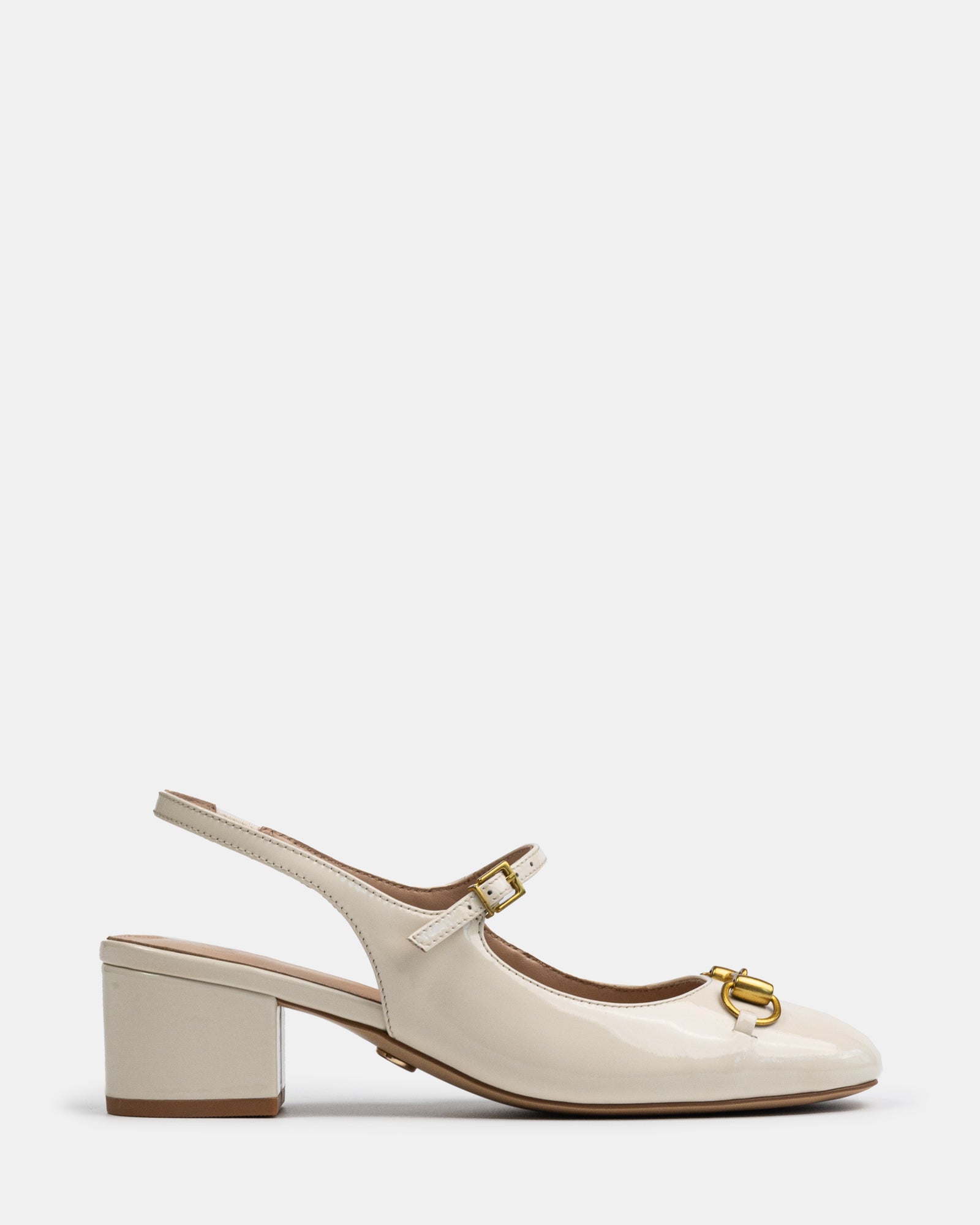Nora Vintage Ivory Patent Leather Slingback