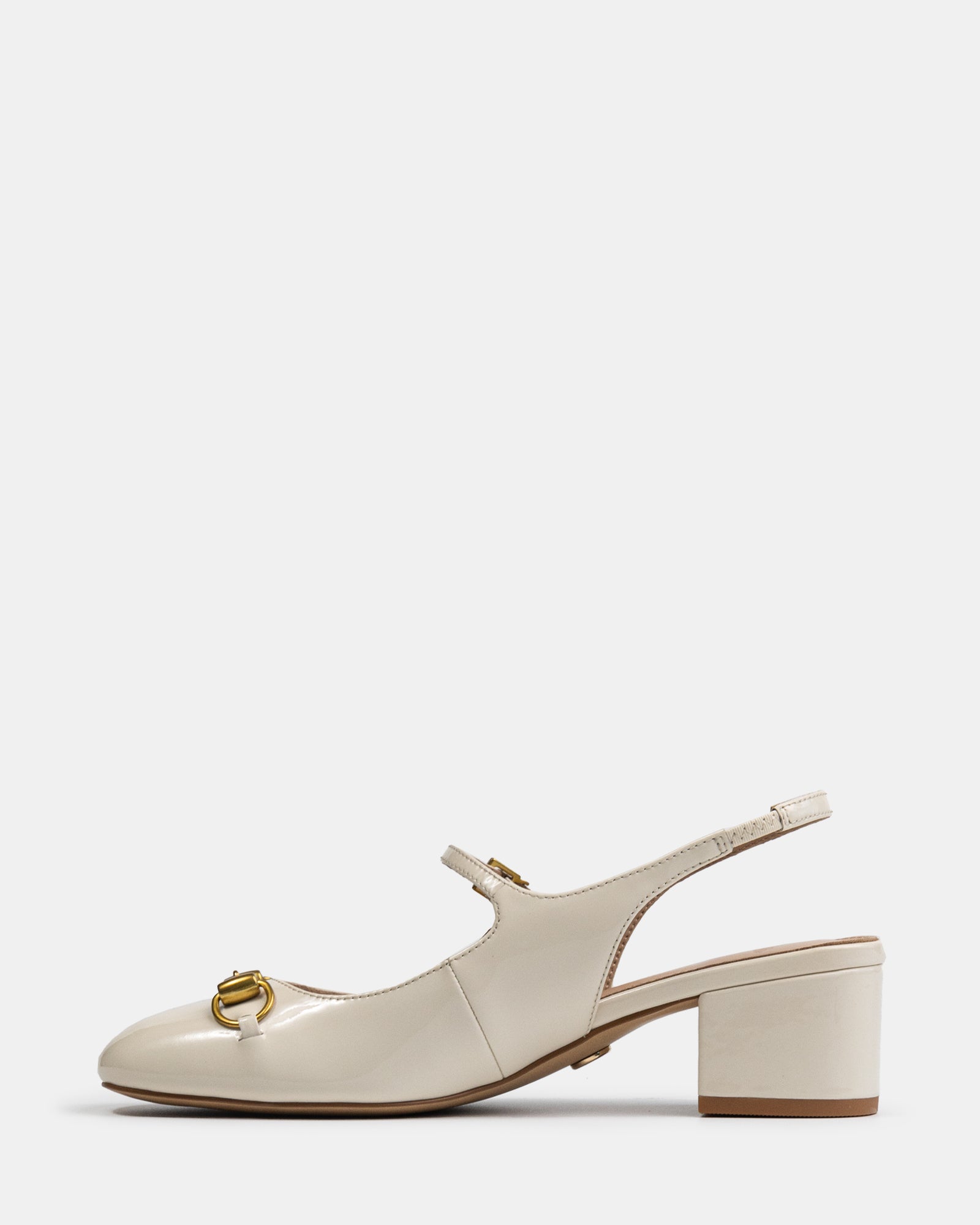 Nora Vintage Ivory Patent Leather Slingback