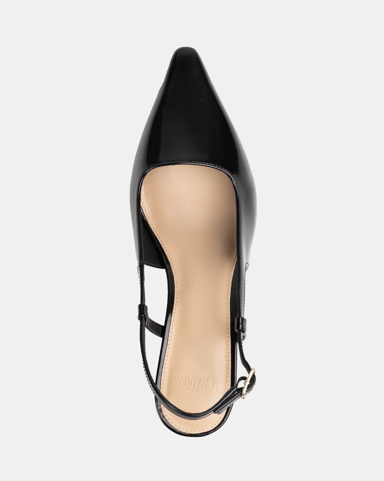 Marrie Black Leather Slingback