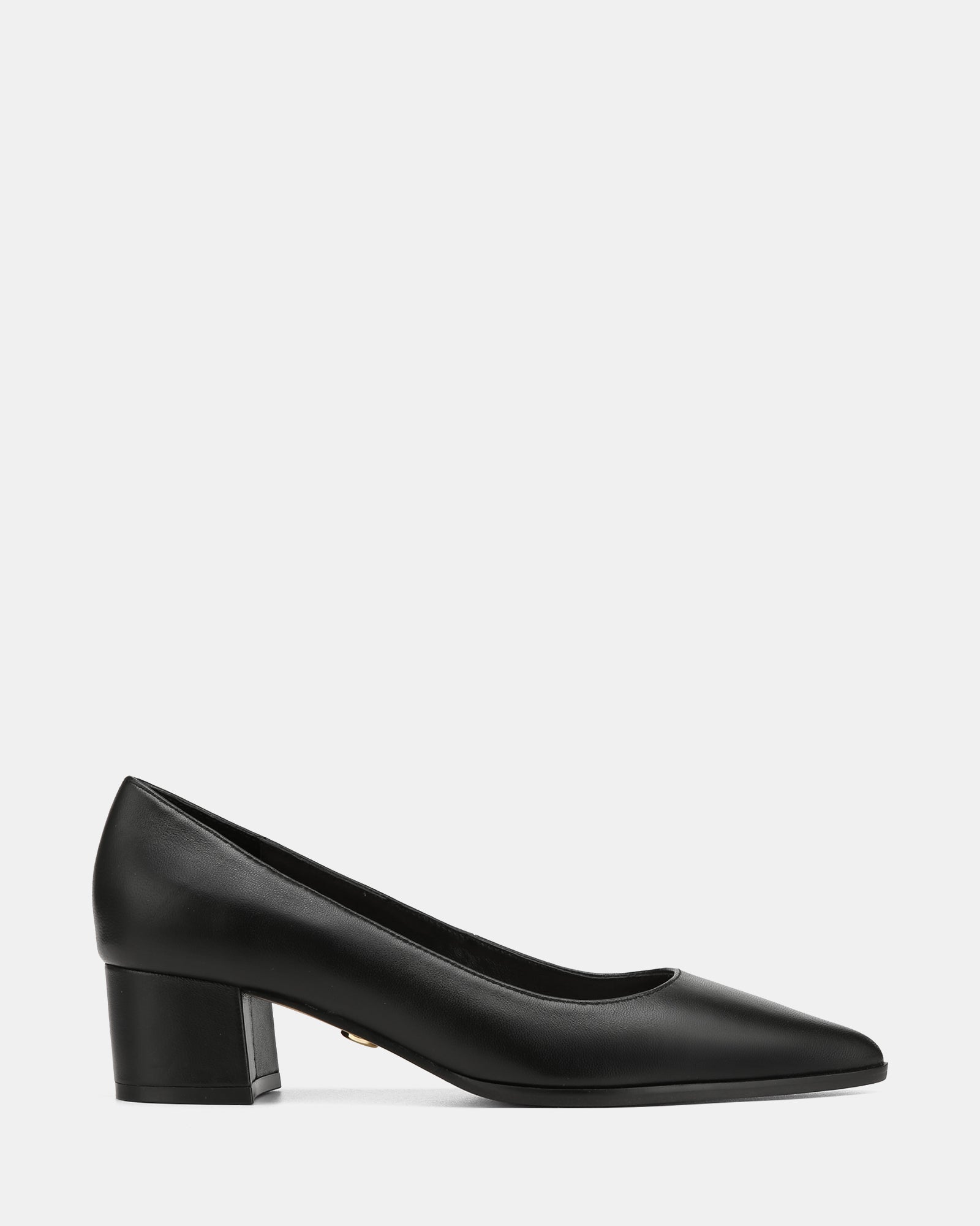 Fae Black Leather Pump