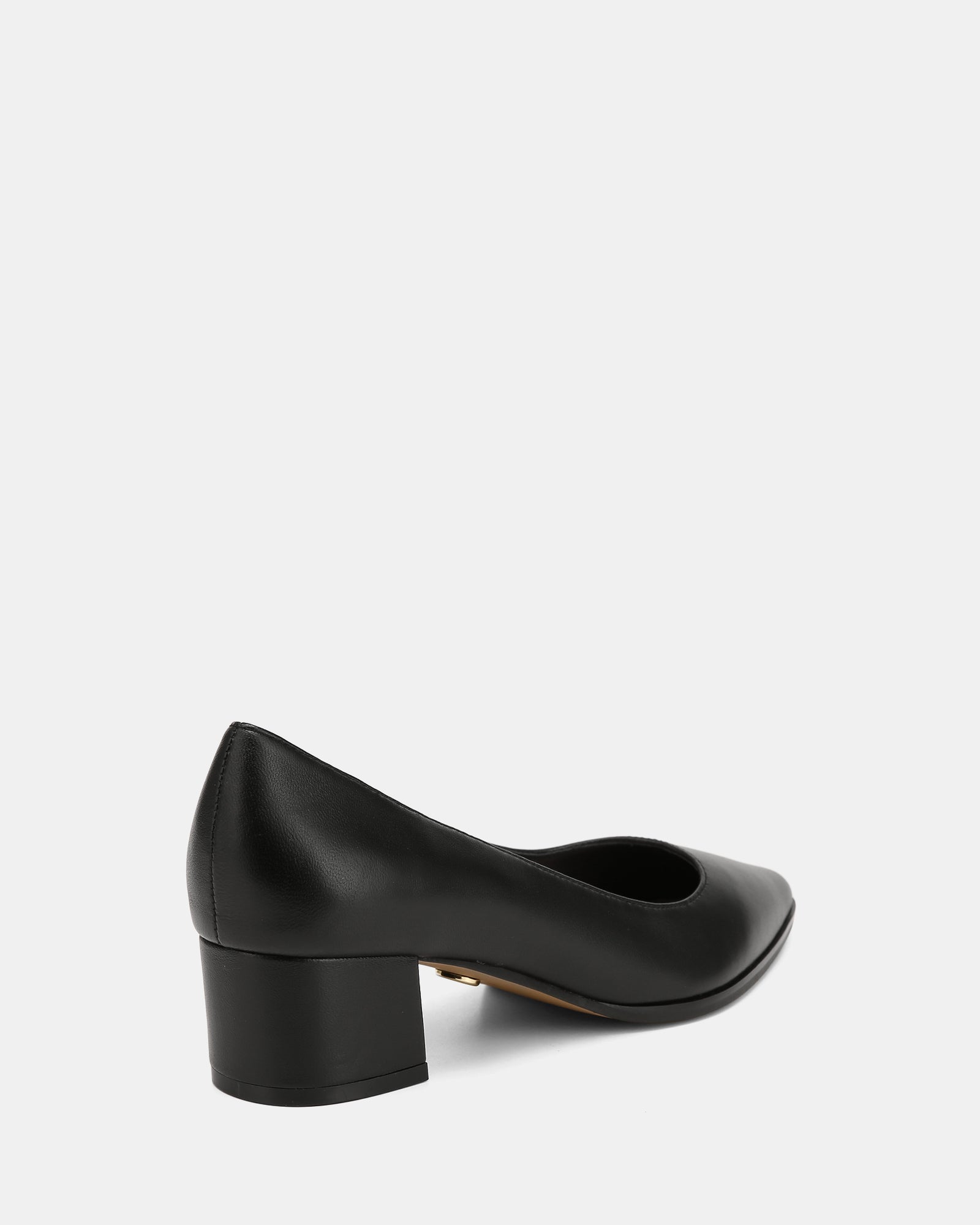 Fae Black Leather Pump