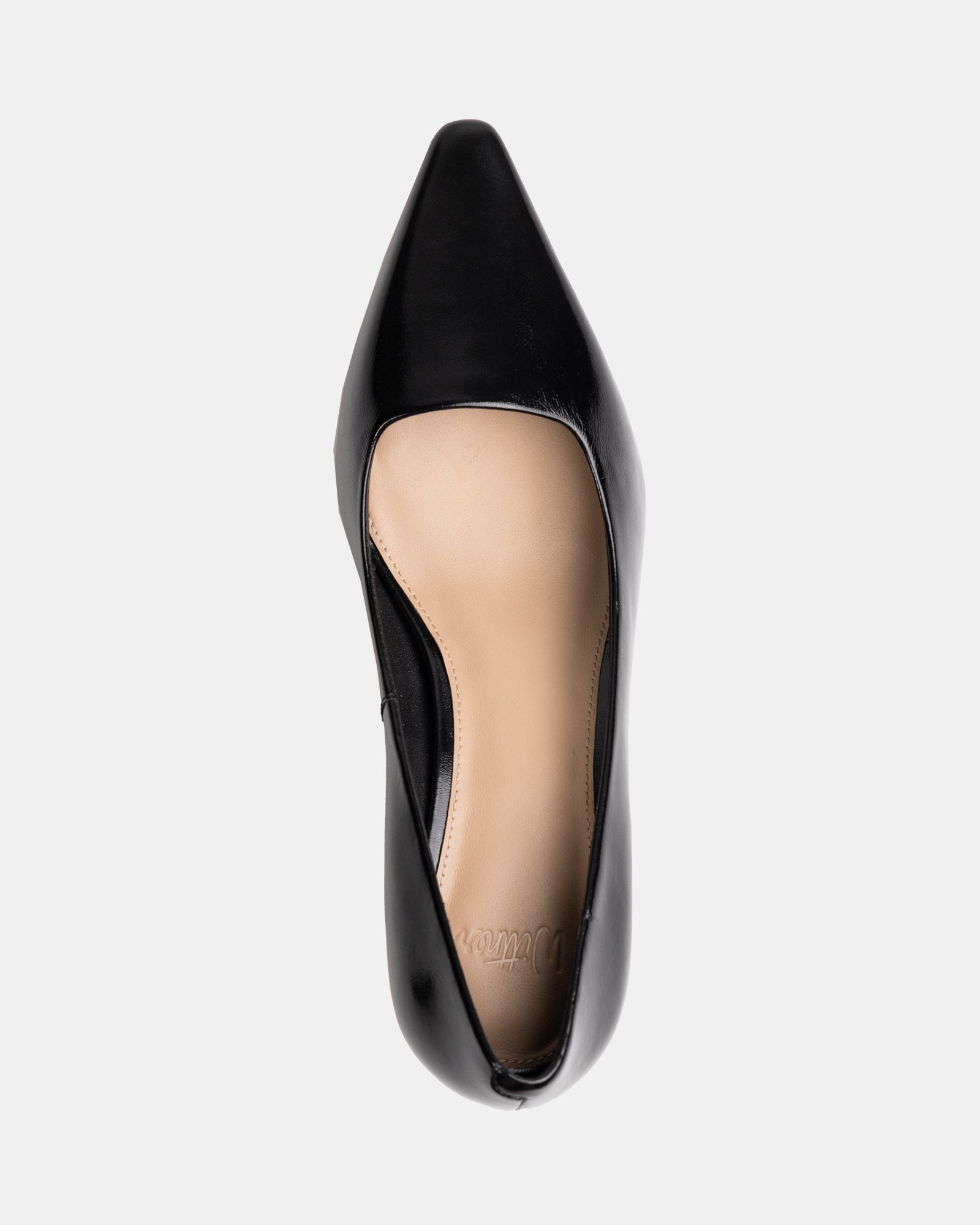 Maine Black Shiny Leather Pump