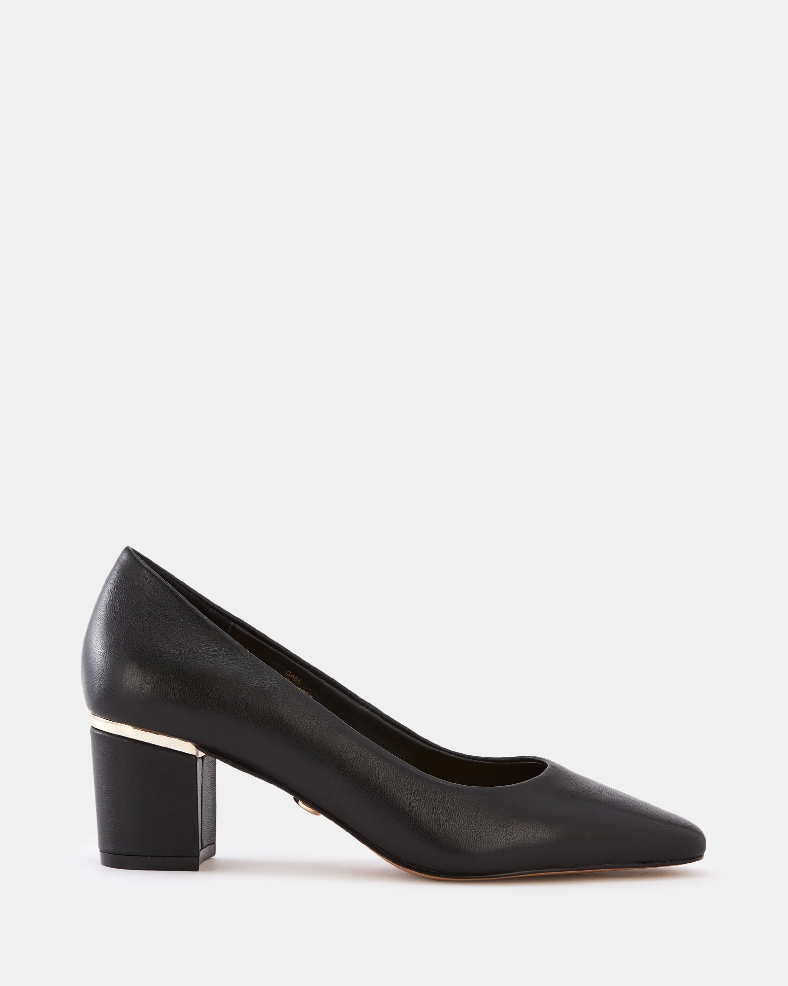 Gael Black Leather Pump