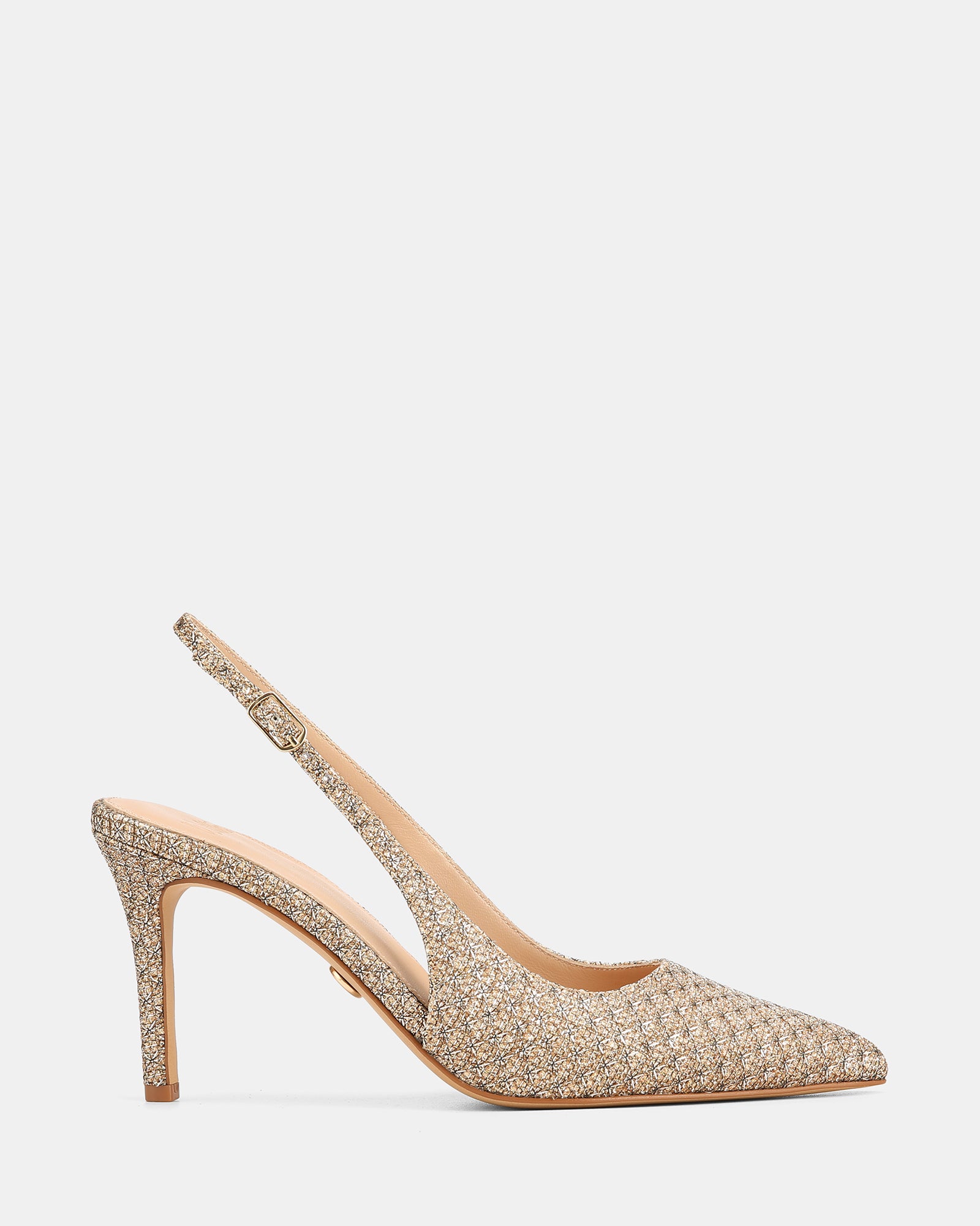 Riker Gold Metallic Lurex Slingback