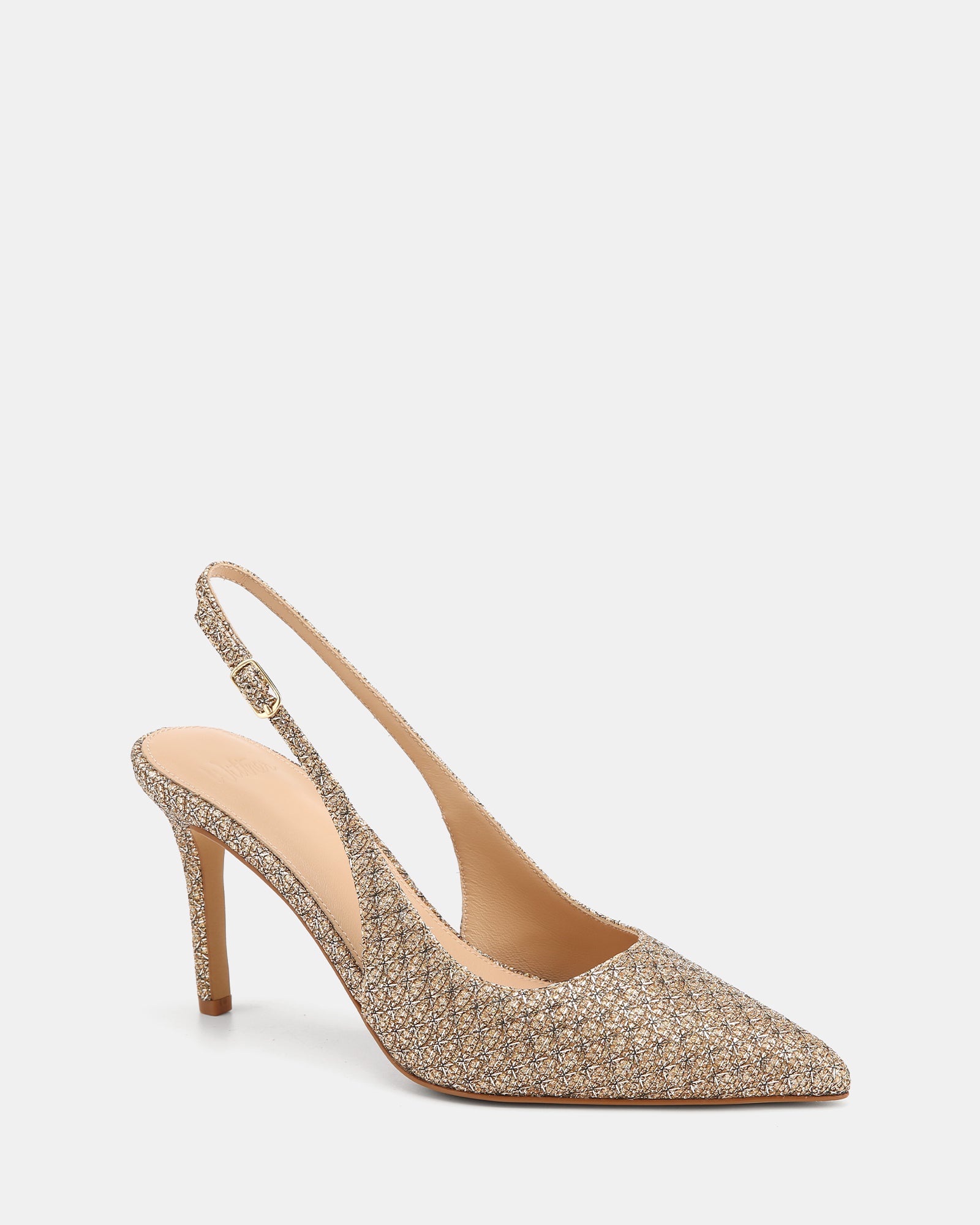 Riker Gold Metallic Lurex Slingback