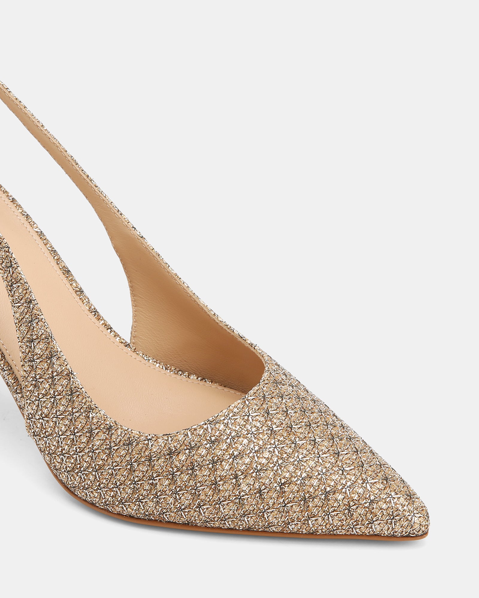 Riker Gold Metallic Lurex Slingback