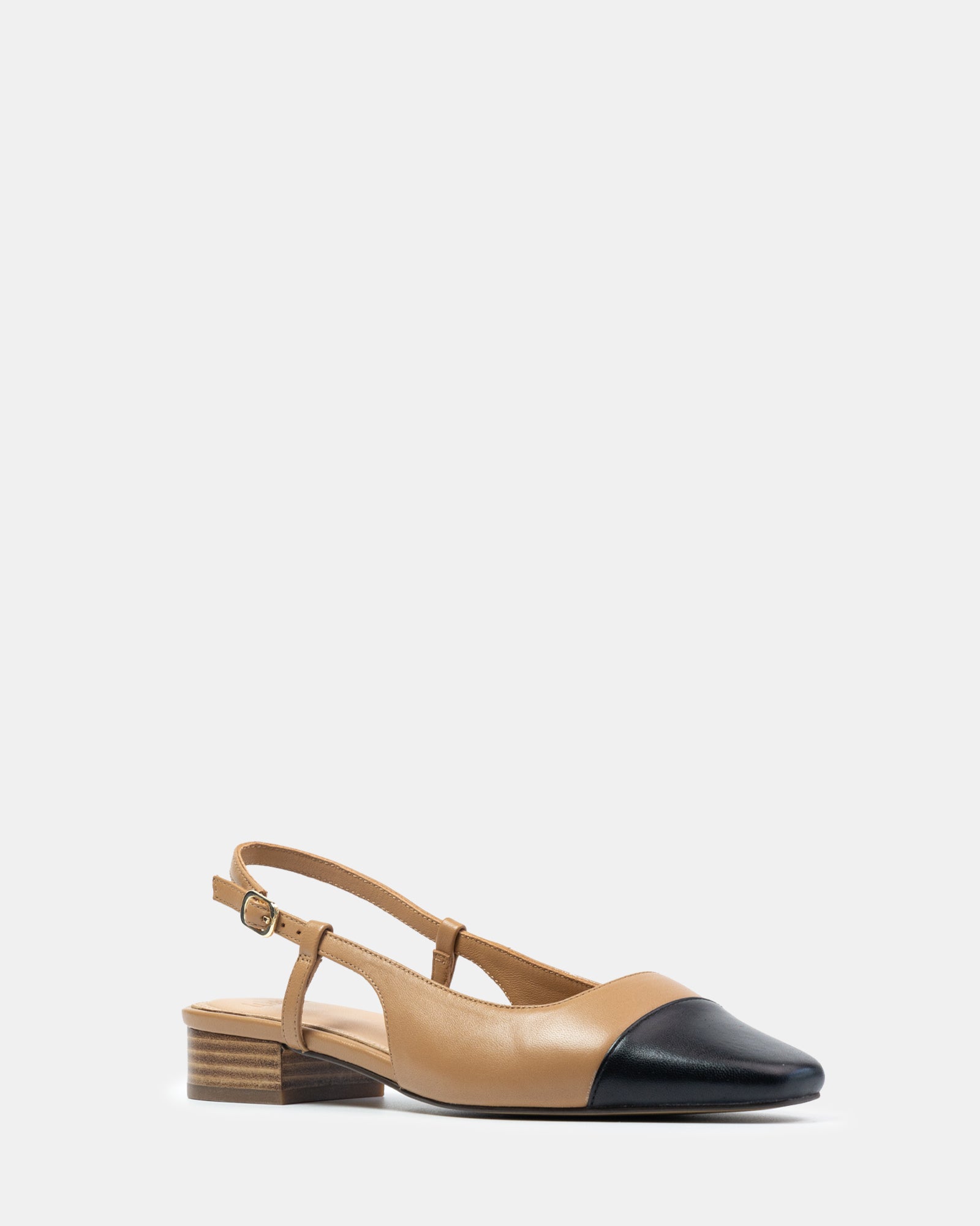 Dame Dark Sand Leather Slingback