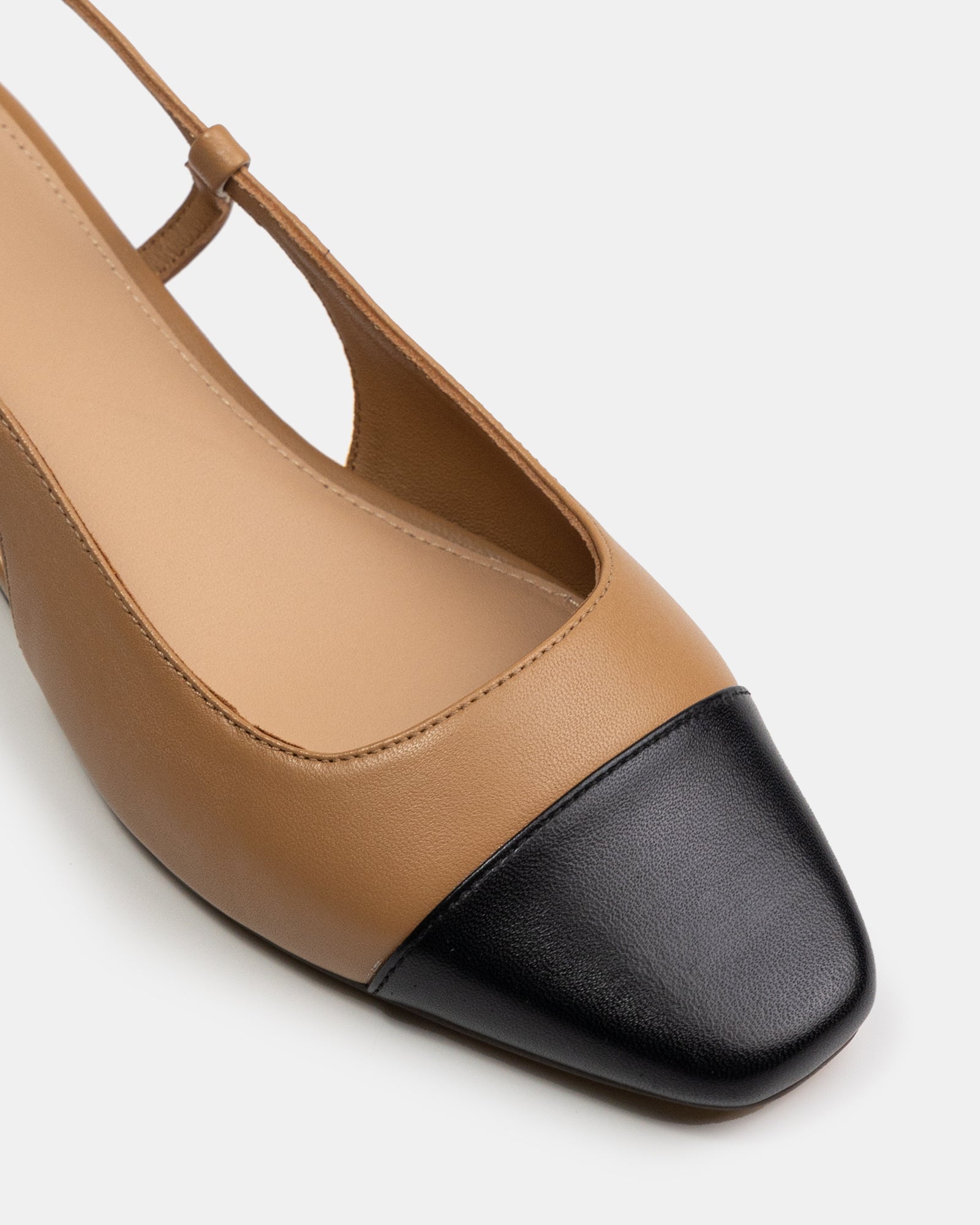 Dame Dark Sand Leather Slingback