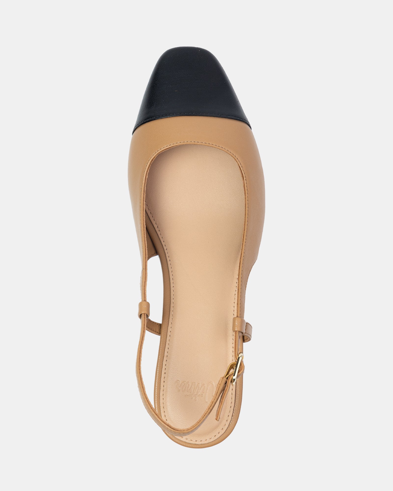 Dame Dark Sand Leather Slingback