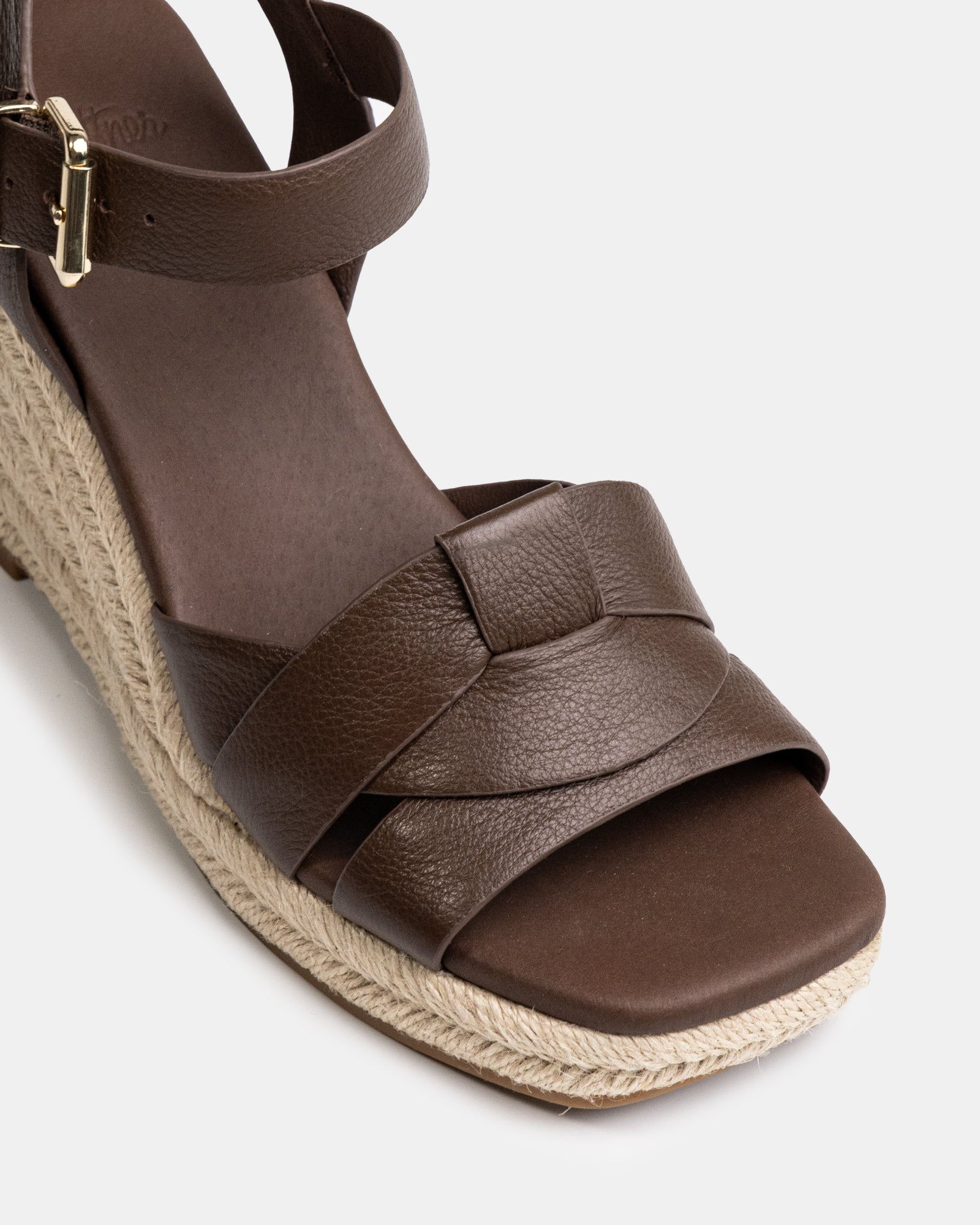 Tarot Syrup Pebble Leather Espadrille Wedge