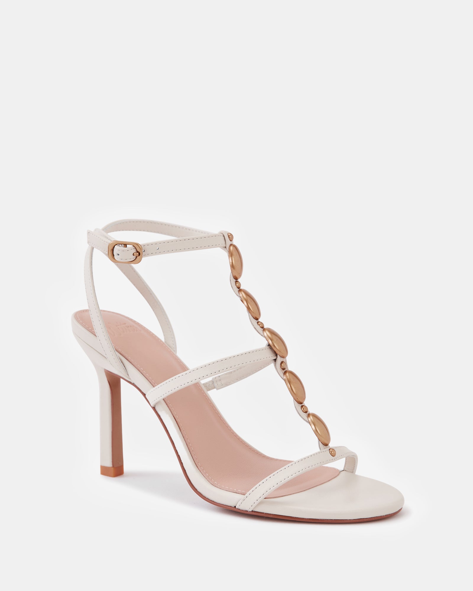 Zola Vintage Ivory Leather Stiletto Heel