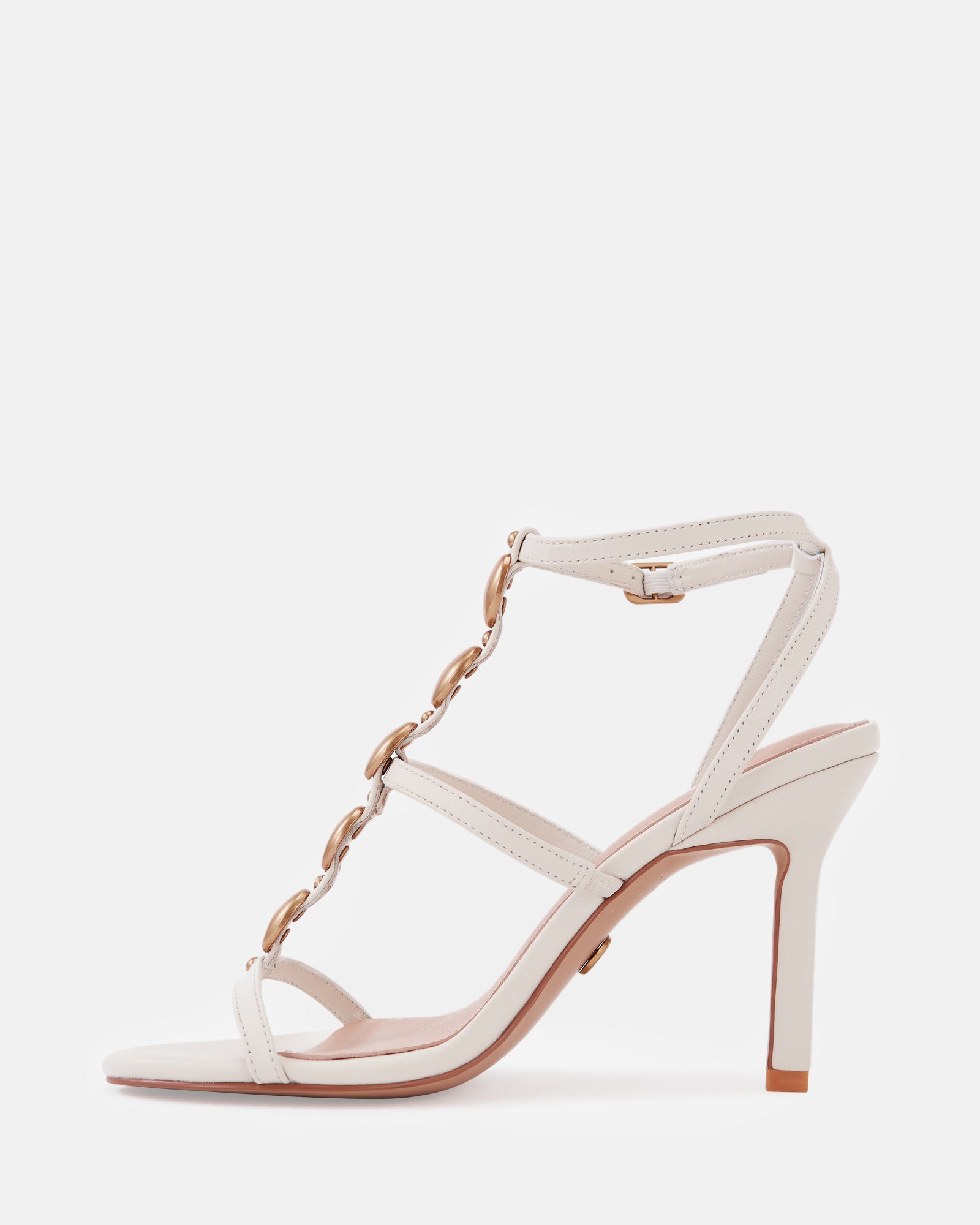 Zola Vintage Ivory Leather Stiletto Heel