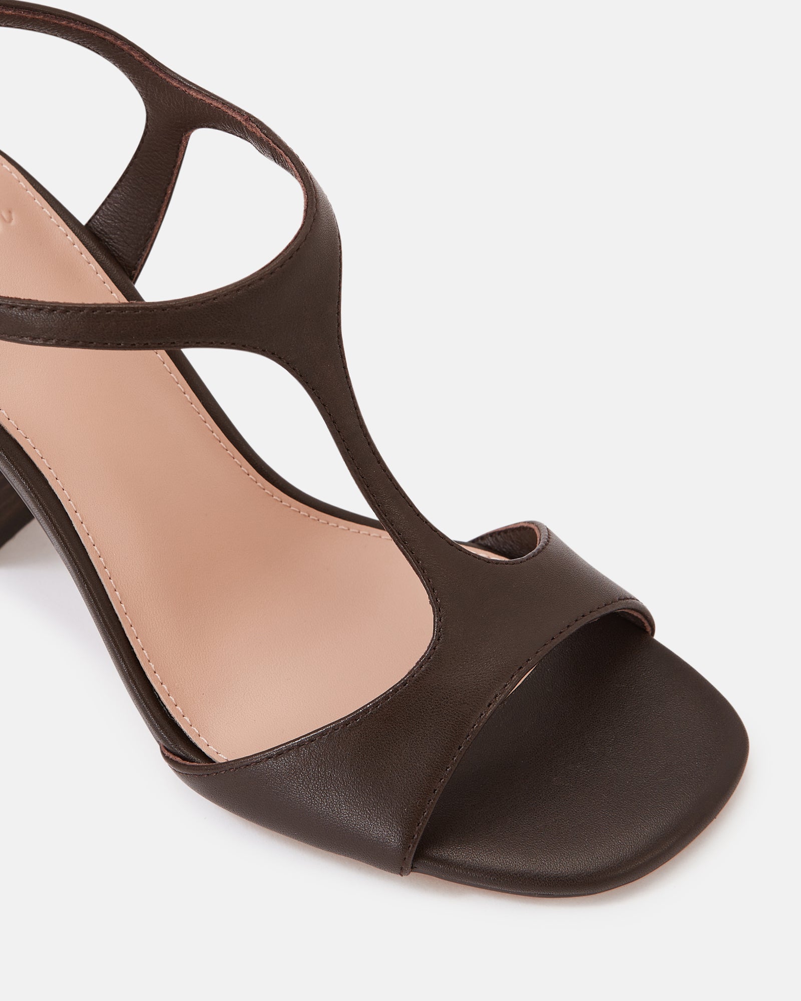 Rinn Ebony Leather Block Heel