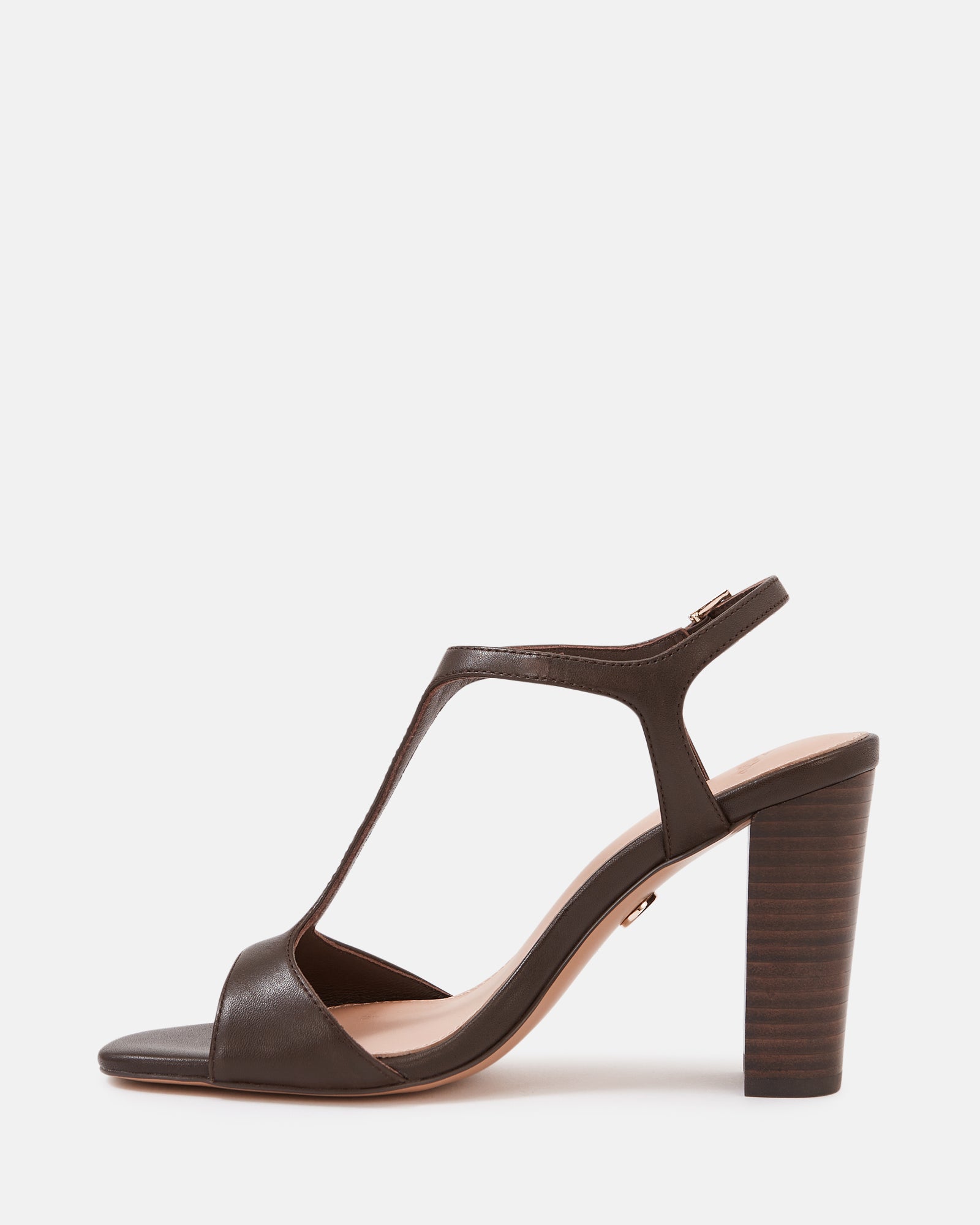 Rinn Ebony Leather Block Heel