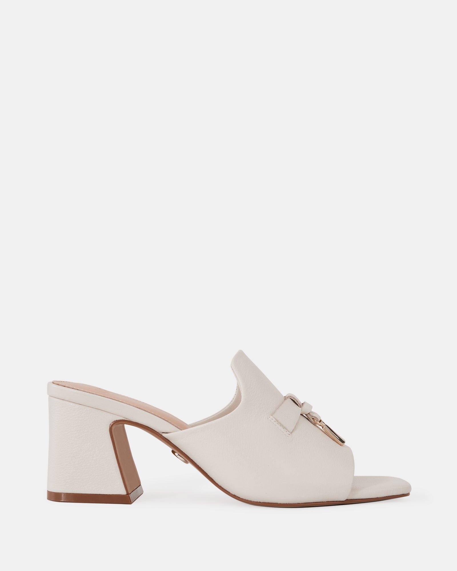 Mayse Vintage Ivory Pebble Leather Mule