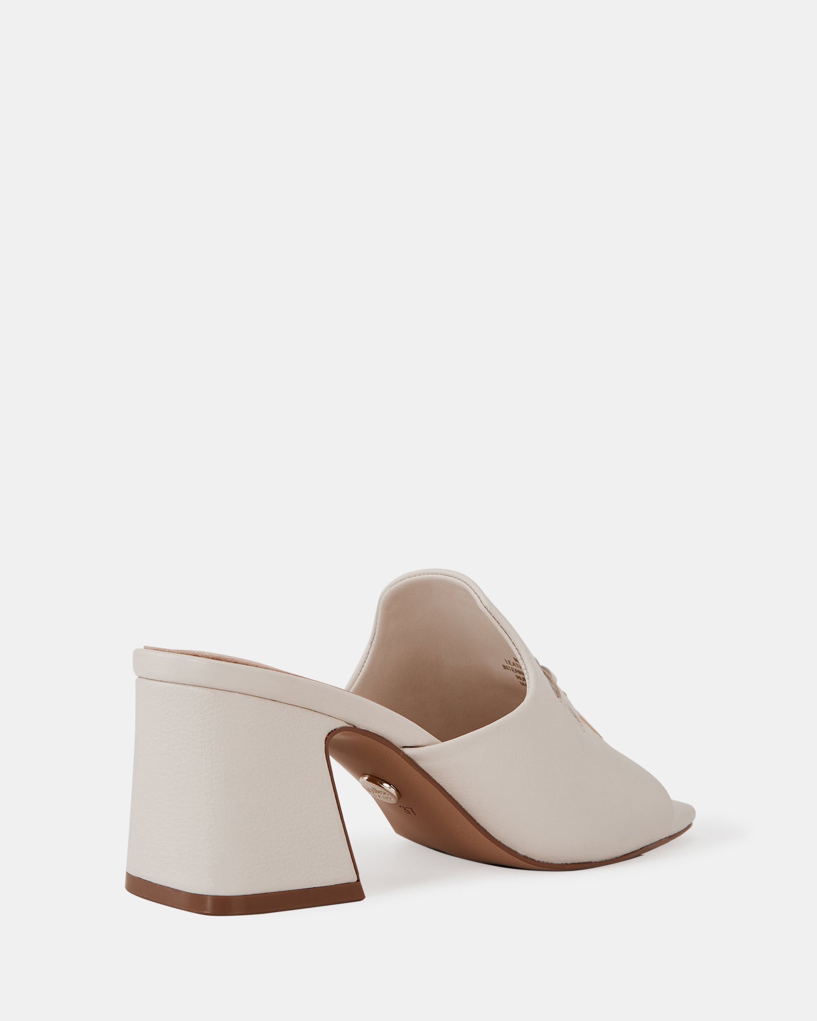 Mayse Vintage Ivory Pebble Leather Mule