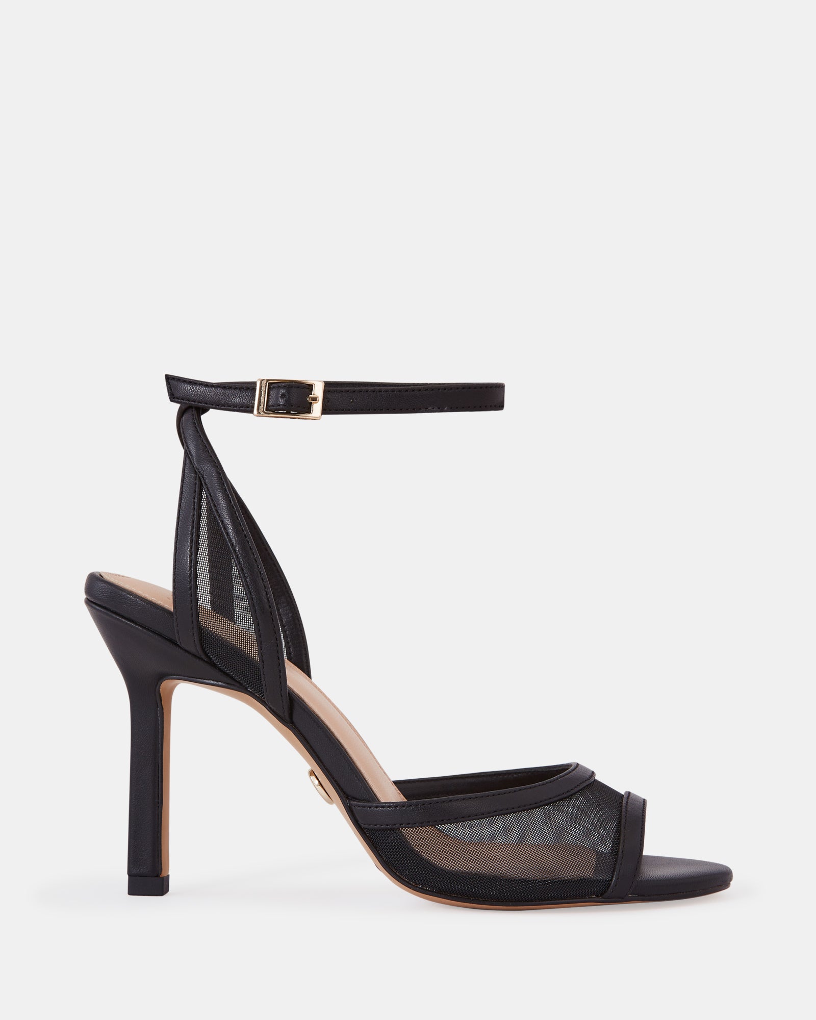 Zoella Black Mesh Textile Stiletto Heel