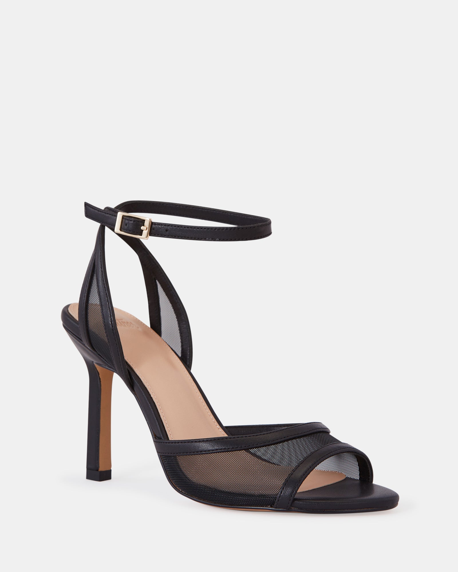 Zoella Black Mesh Textile Stiletto Heel