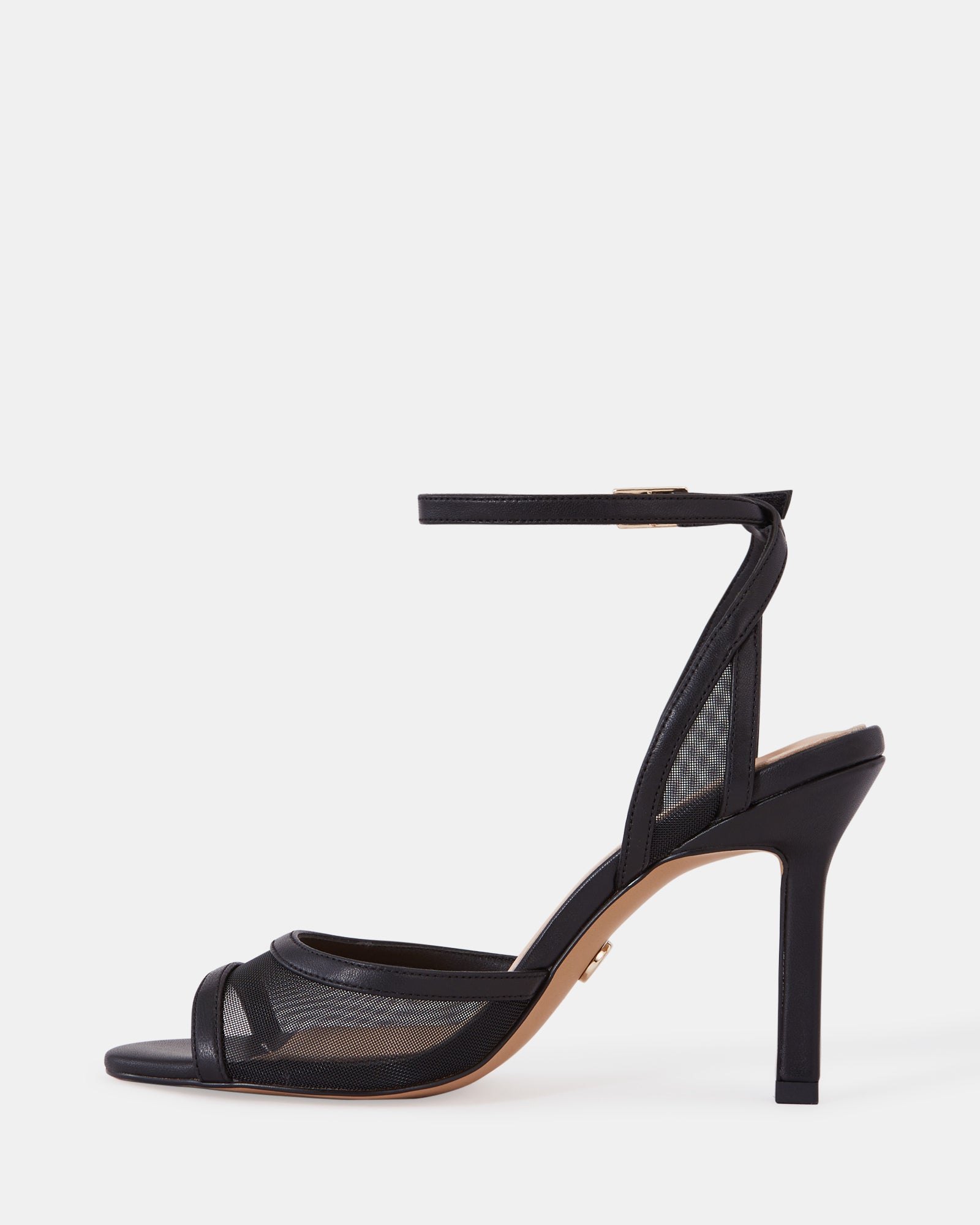 Zoella Black Mesh Textile Stiletto Heel