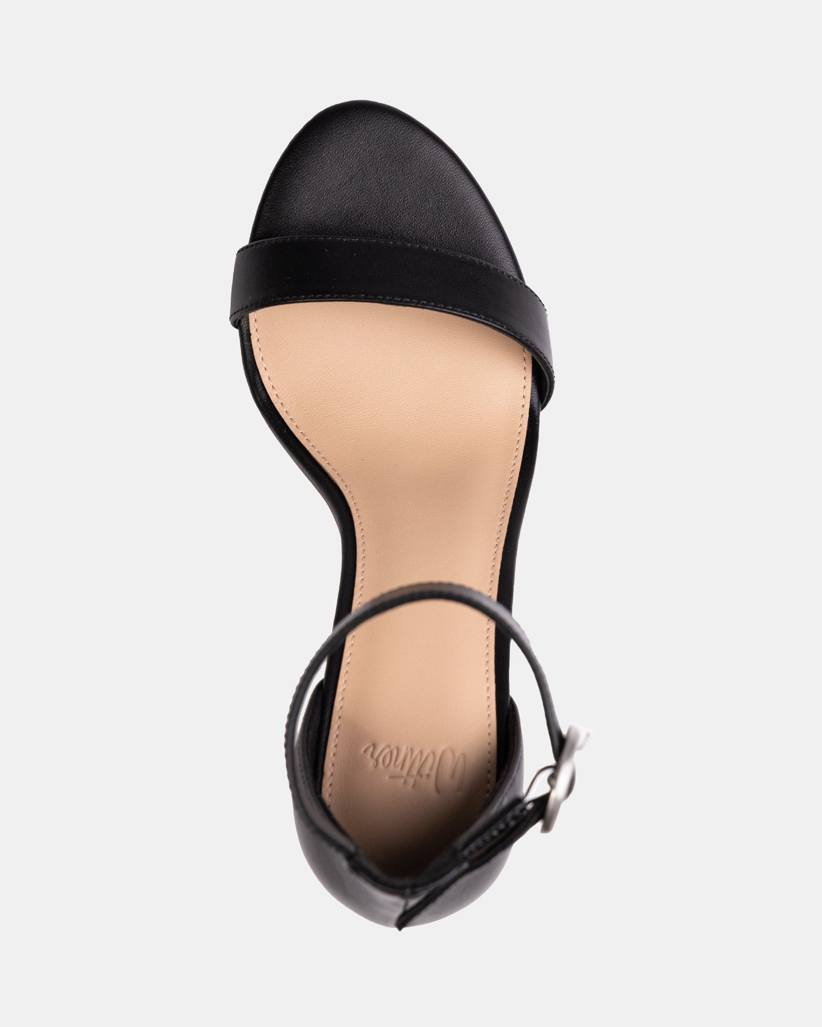 Zeze Black Leather Stiletto Heel