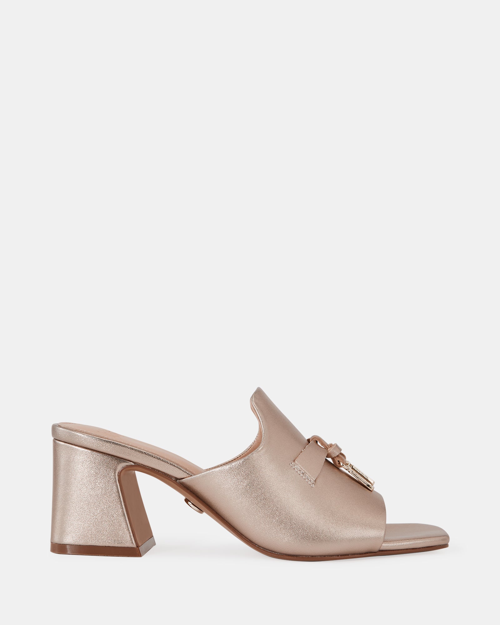 Mayse Champagne Pebble Leather Mule
