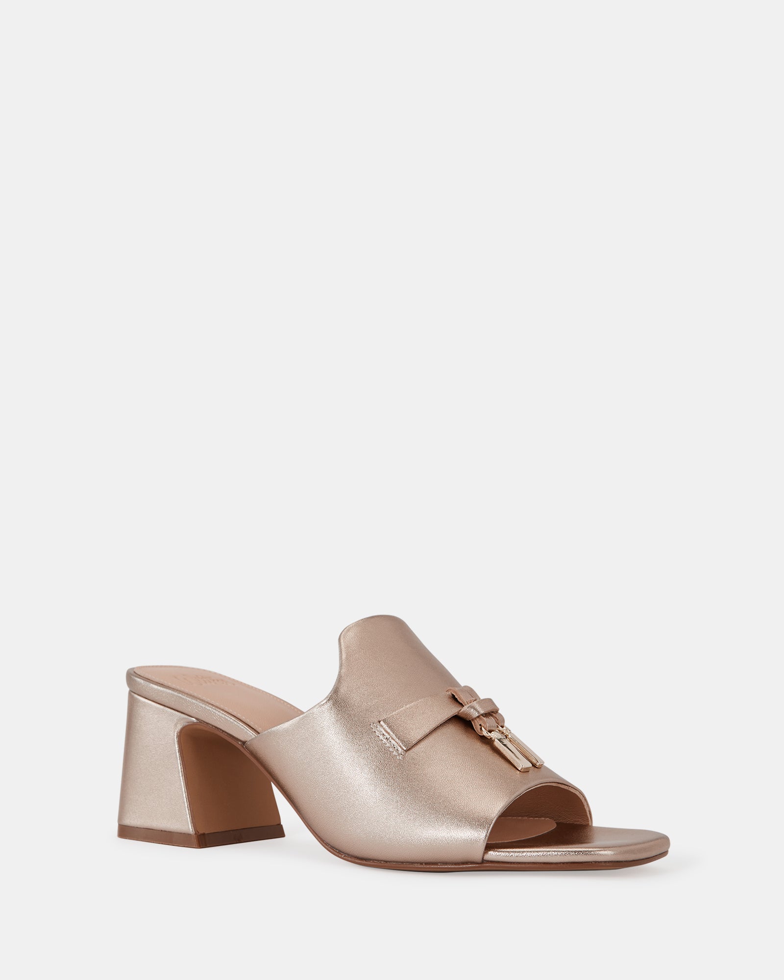 Mayse Champagne Pebble Leather Mule