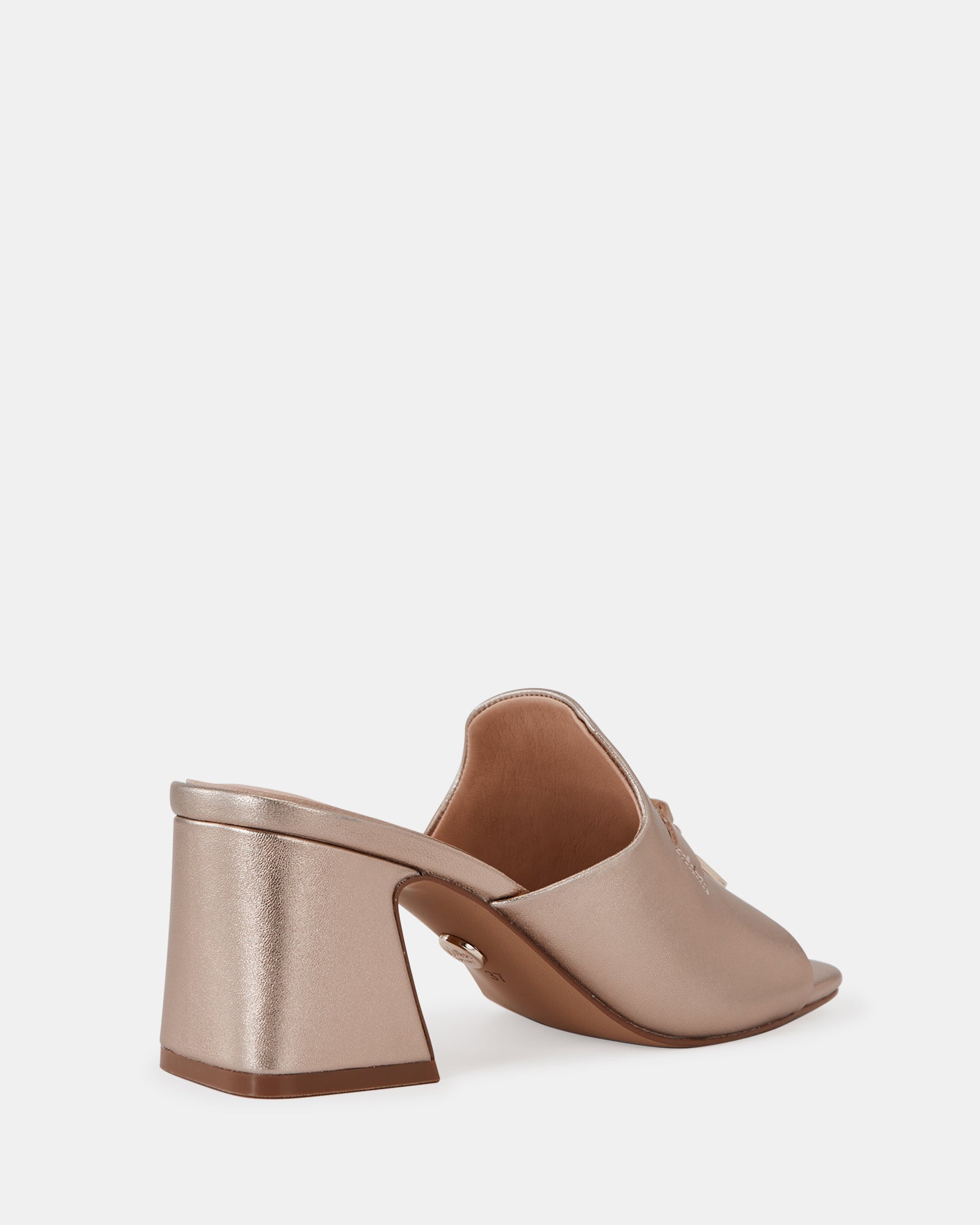 Mayse Champagne Pebble Leather Mule