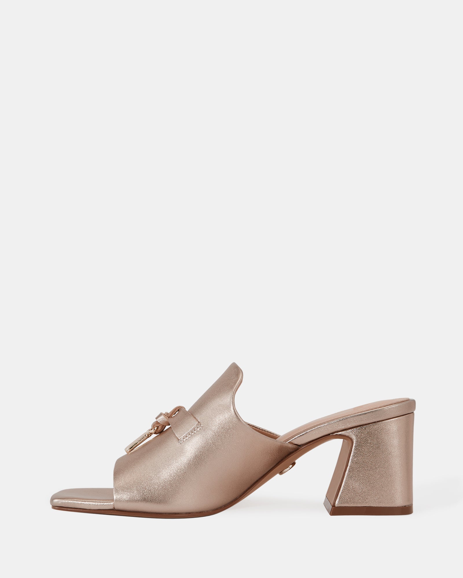 Mayse Champagne Pebble Leather Mule