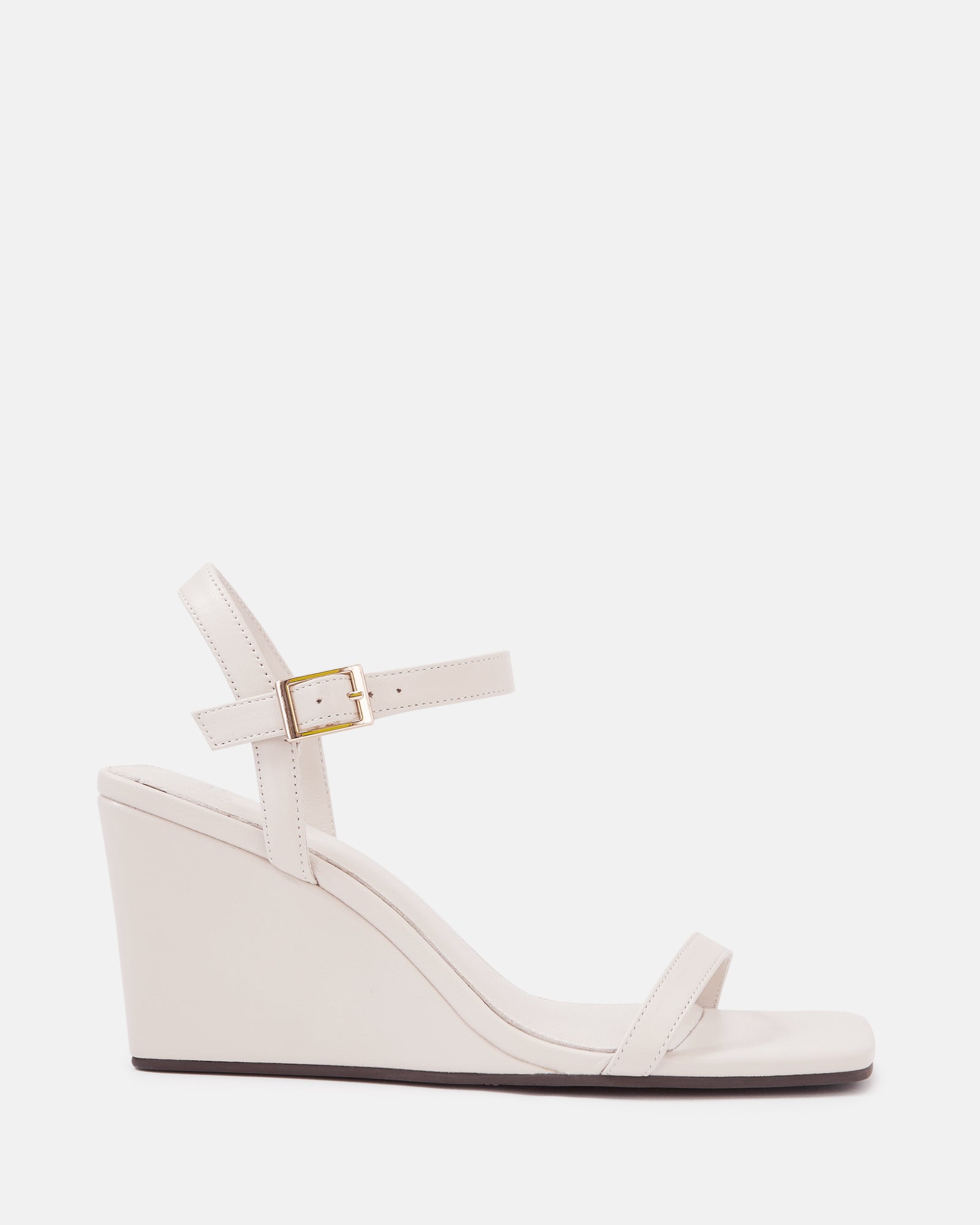 Prisca Vintage Ivory Leather Wedge