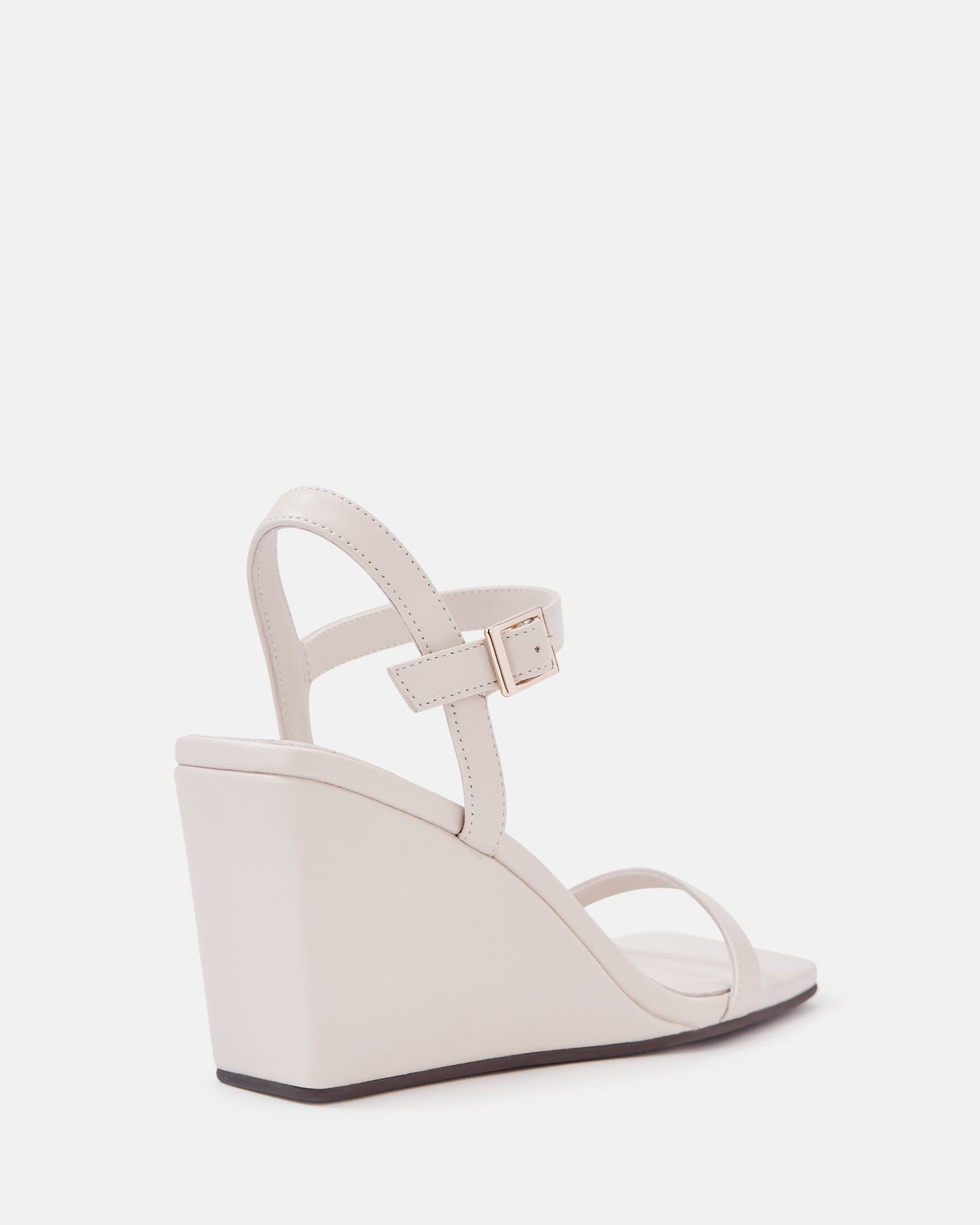 Prisca Vintage Ivory Leather Wedge