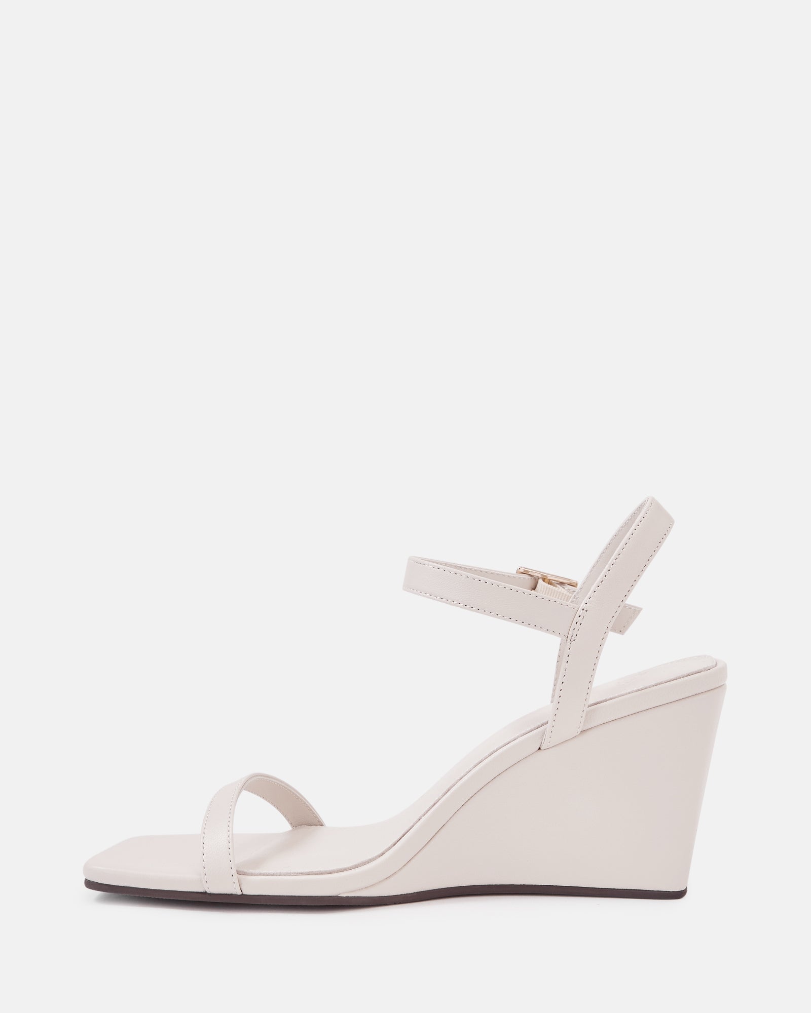 Prisca Vintage Ivory Leather Wedge