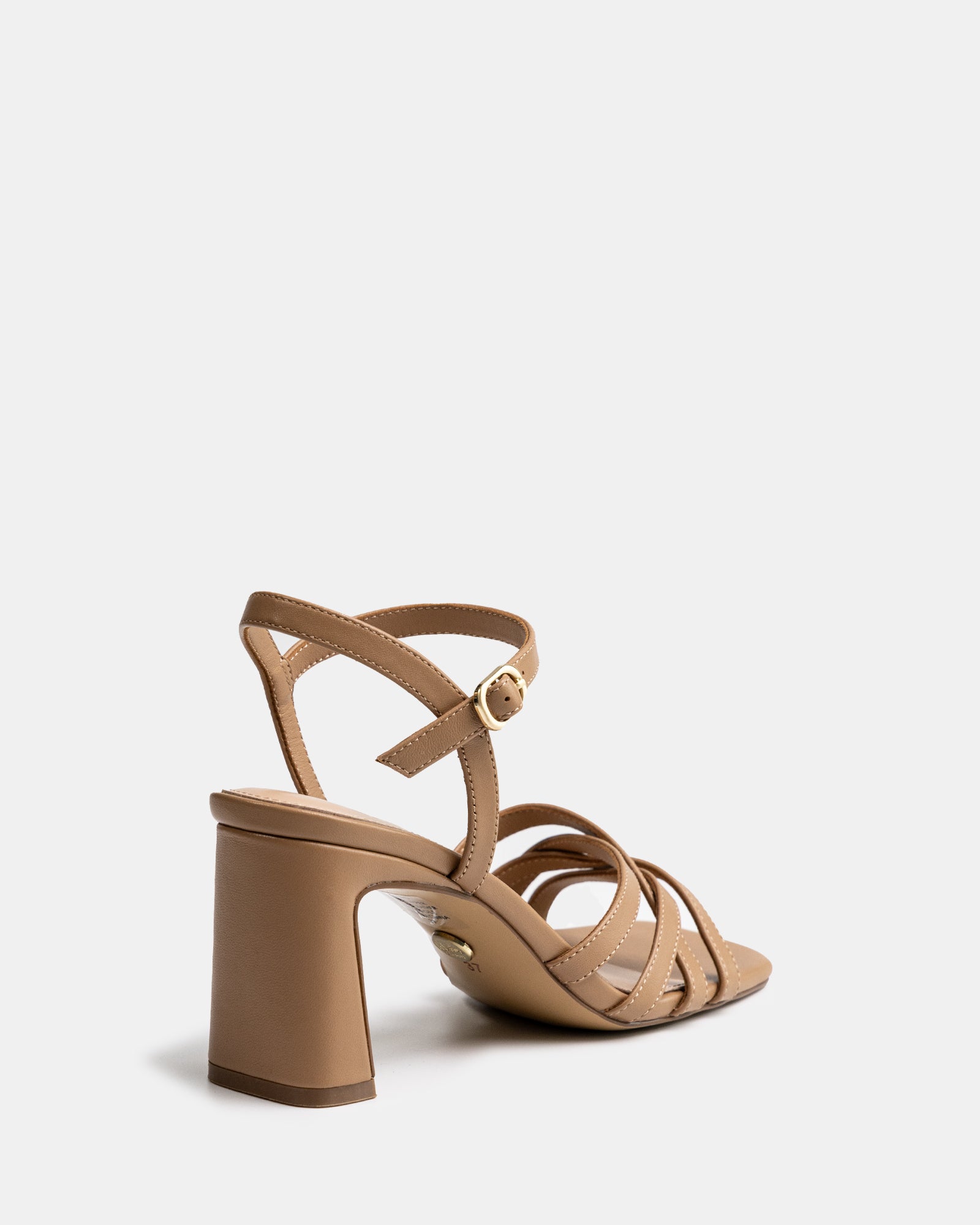 Ponaro Dark Sand Leather Slim Heel