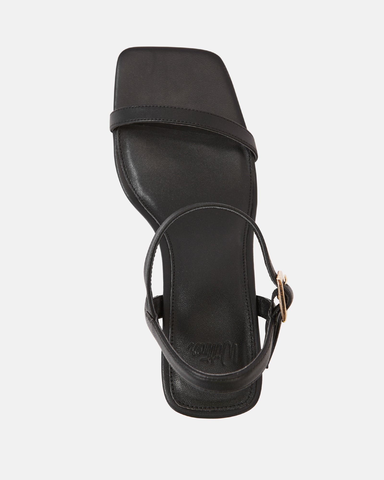 Prisca Black Leather Wedge