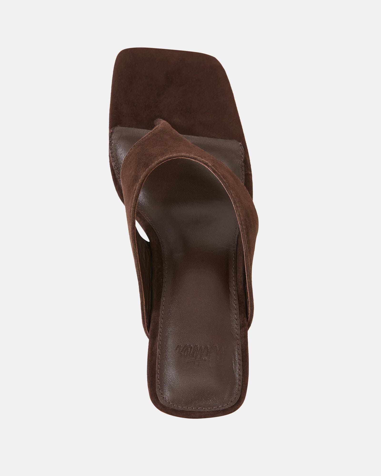 Perri Espresso Suede Leather Wedge Thong